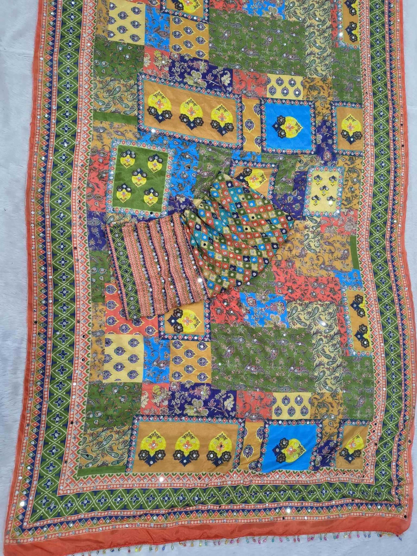 Chinon Silk Traditional Saree