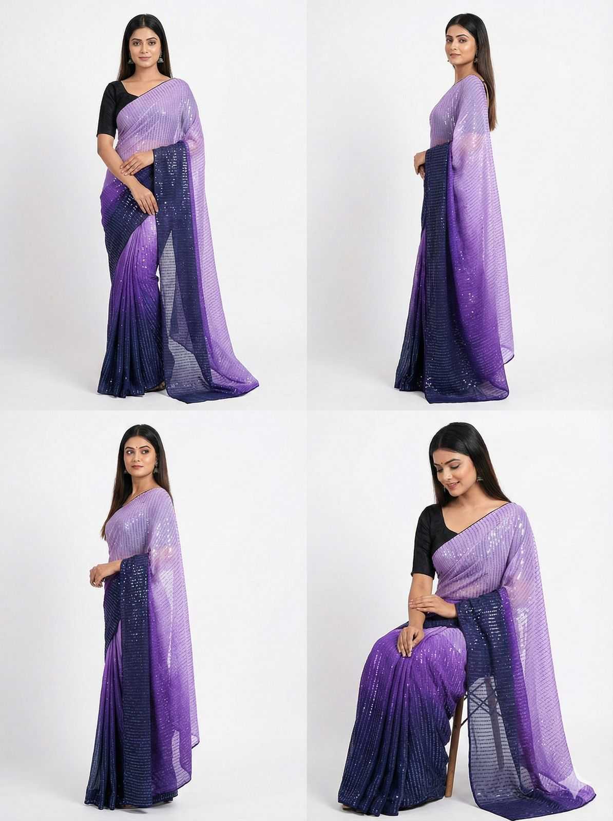 Ad Diamond Designer Silk Saree