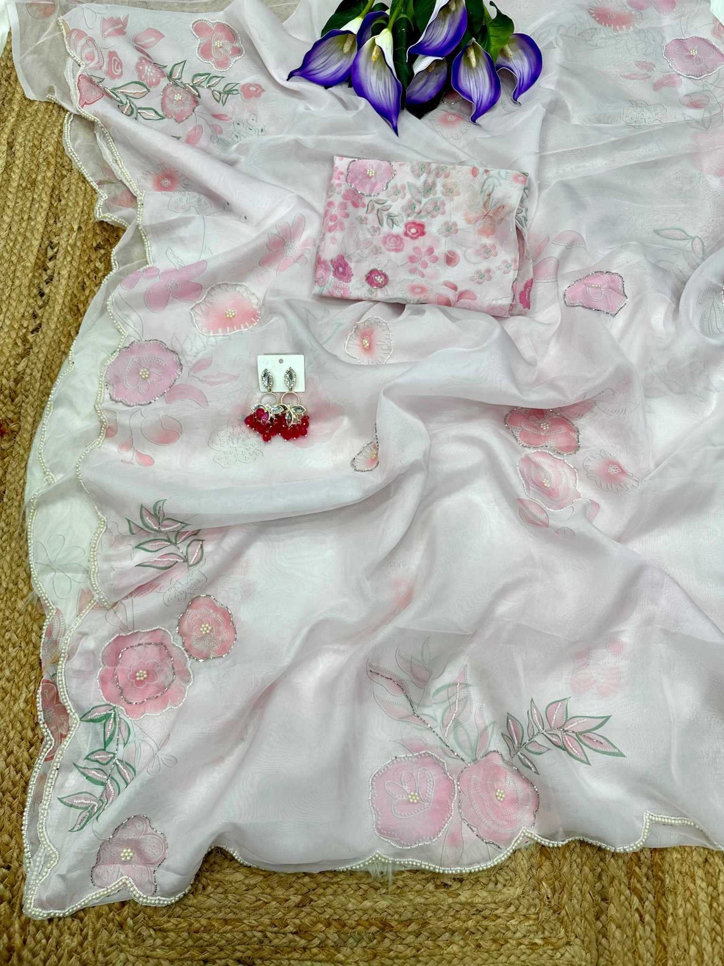 Tabby Silk Printed Saree