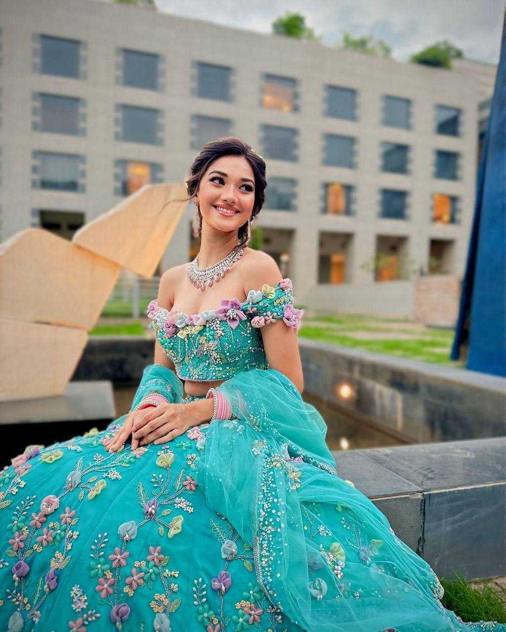 Faux Georgette Embroidered Lehenga
