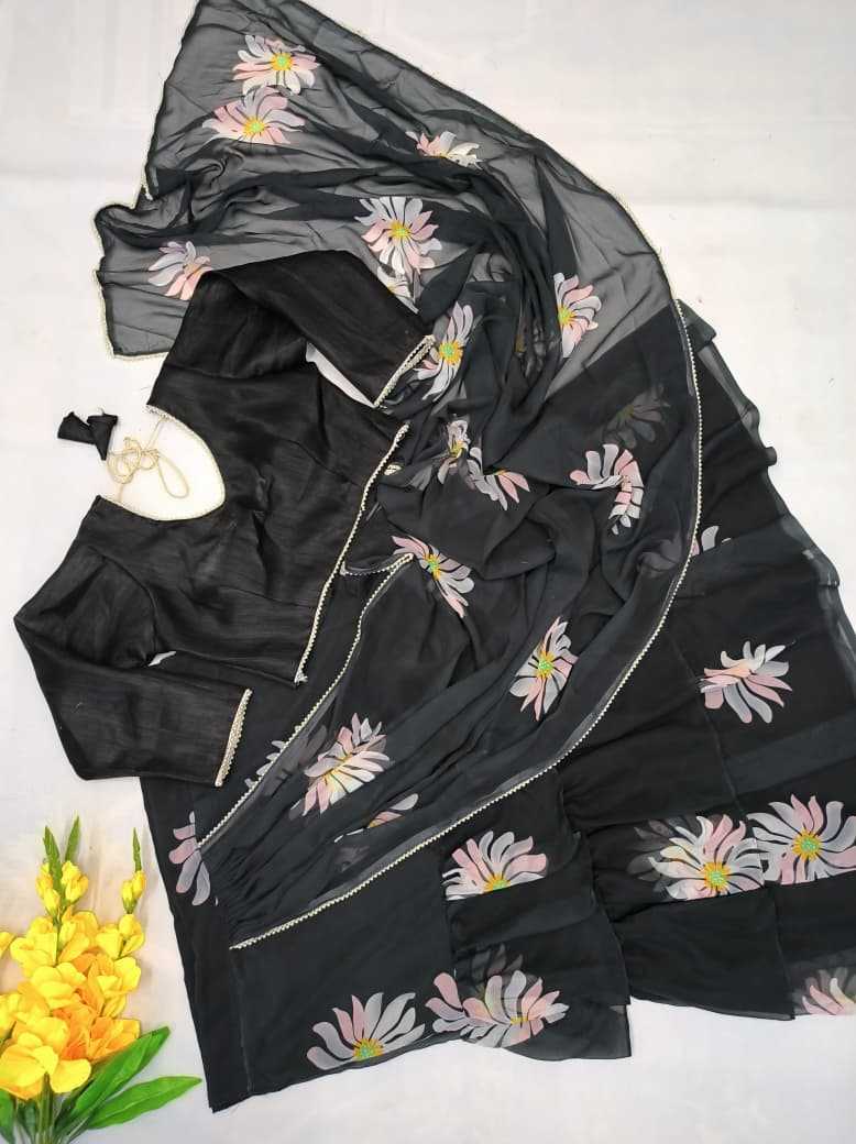 Faux Georgette Ready To Wear Saree 9145