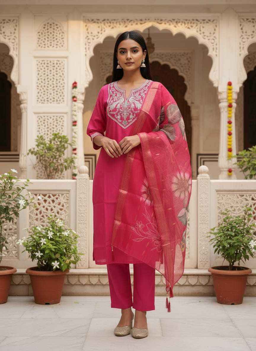 Heavy Roman Silk Designer Saree