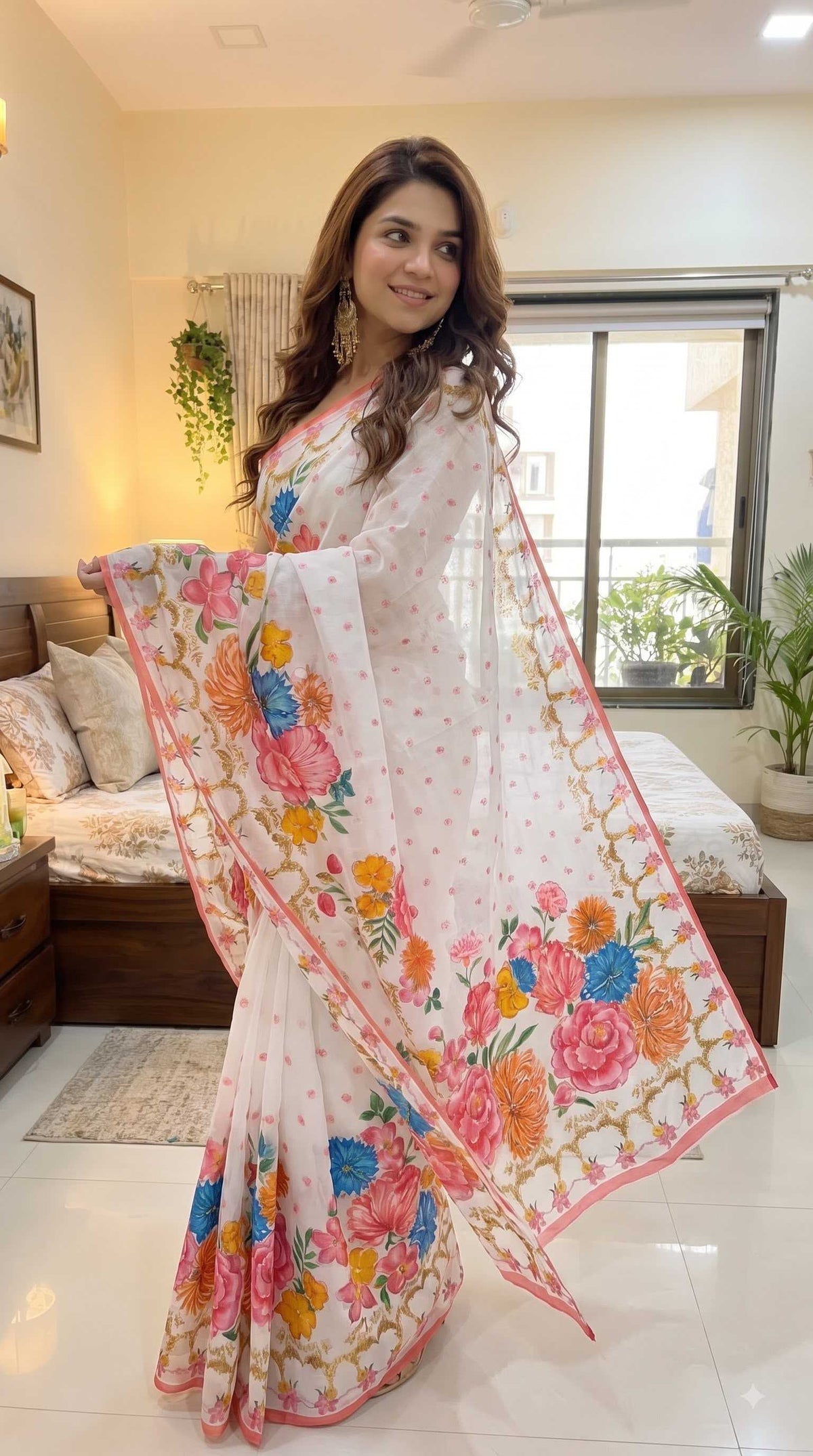 Georgette Fancy Saree 4440