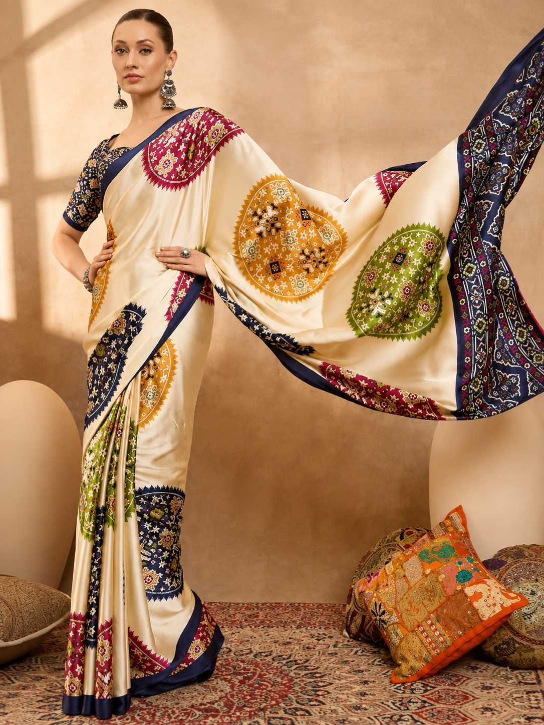 Satin Silk Soft Saree 2053