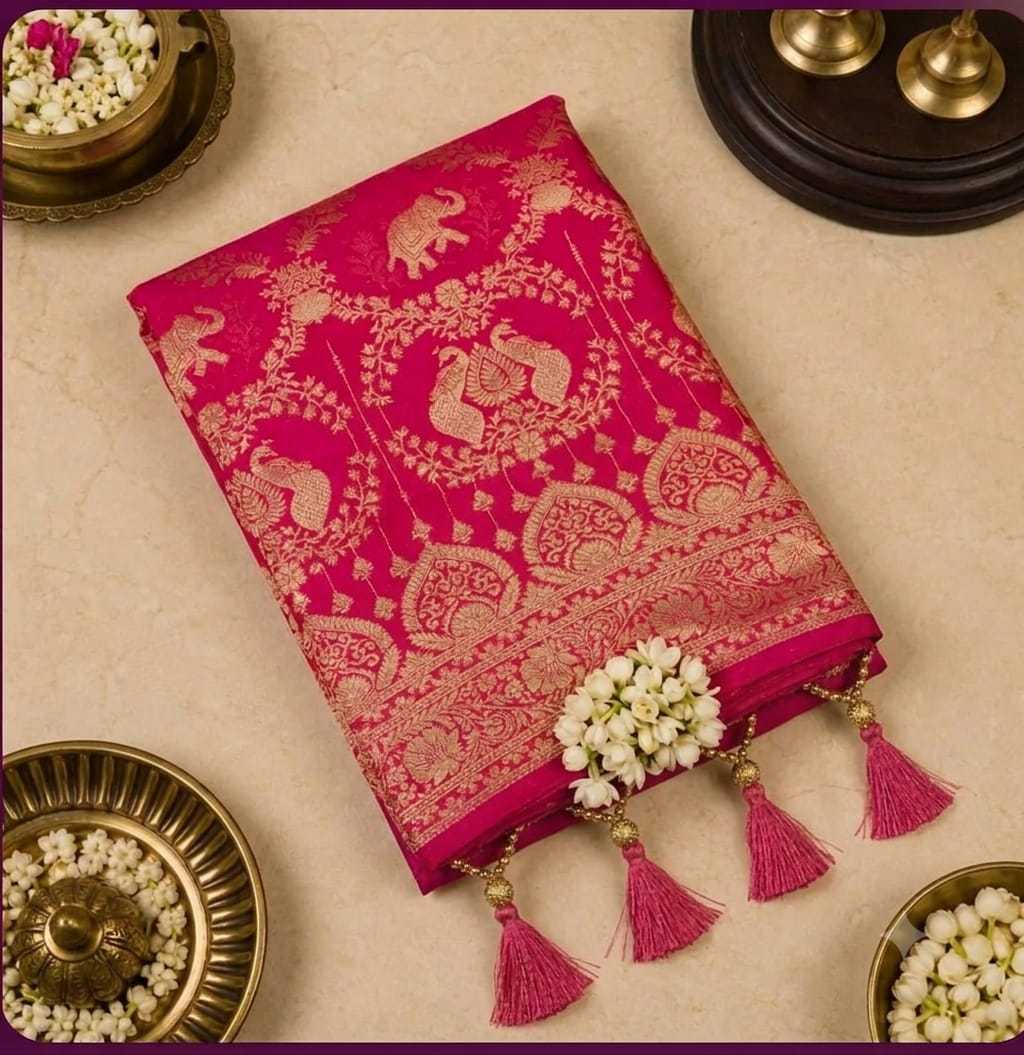 Peacock Russian Silk Designer Saree