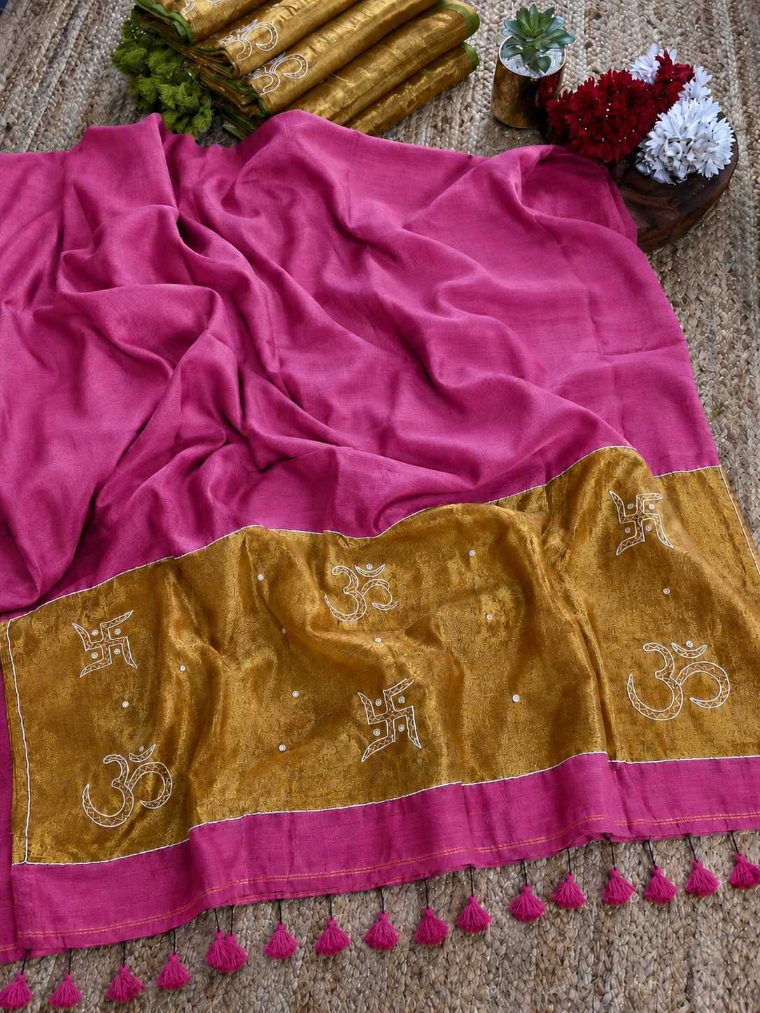 Swastik Pure Cotton Designer Saree