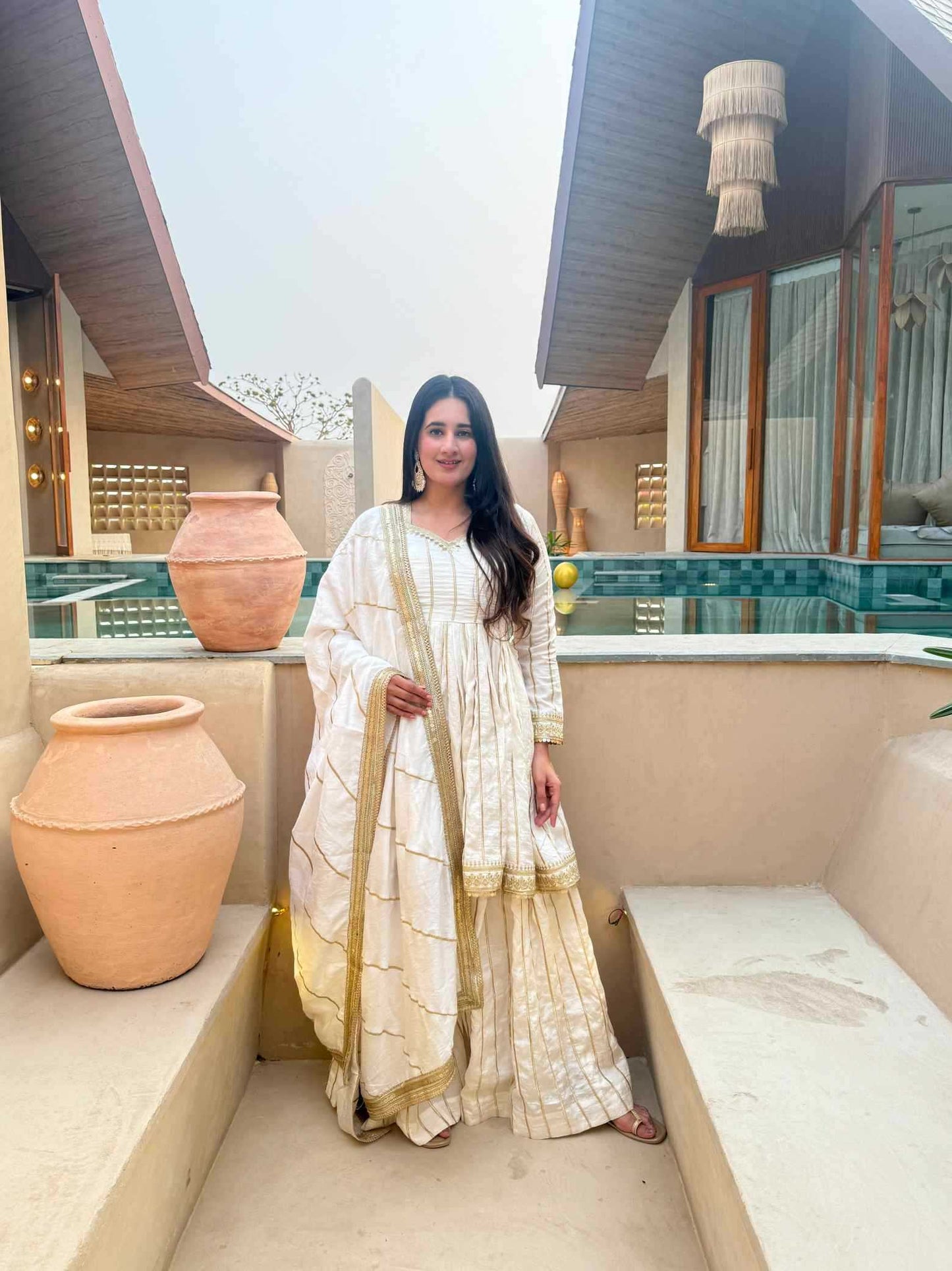 Cotton Sharara Salwar Suit