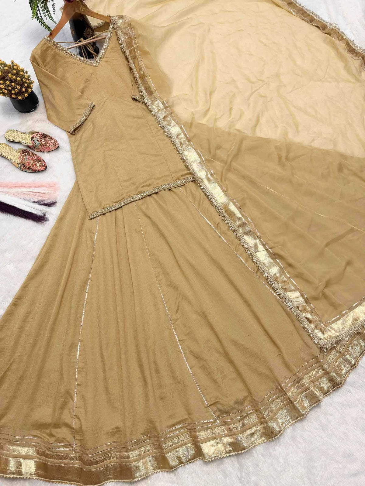 Vichitra Silk Designer Lehenga 541