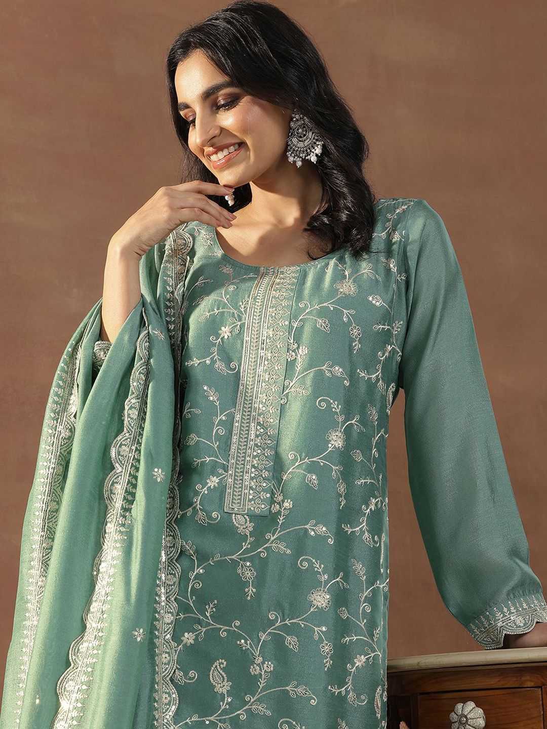 Anika Vichitra Silk Designer Kurti