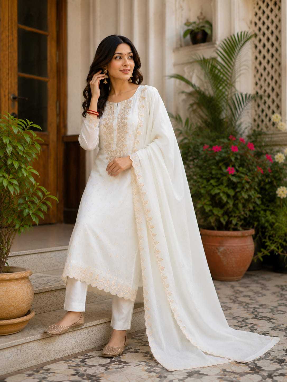 Malaika Pure Viscos Embroidery Suit