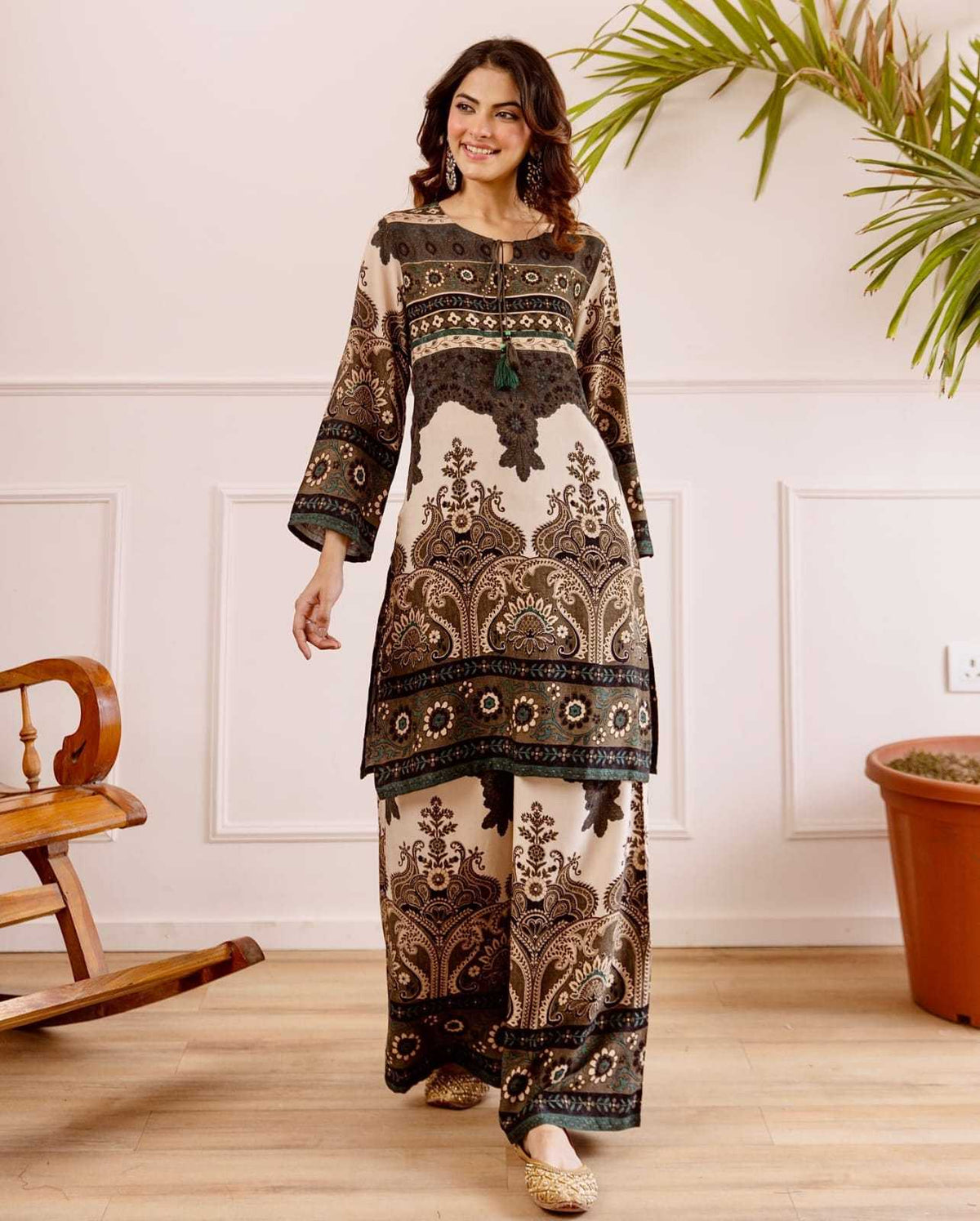 Vasudha Slub Reyon Festive Kurti