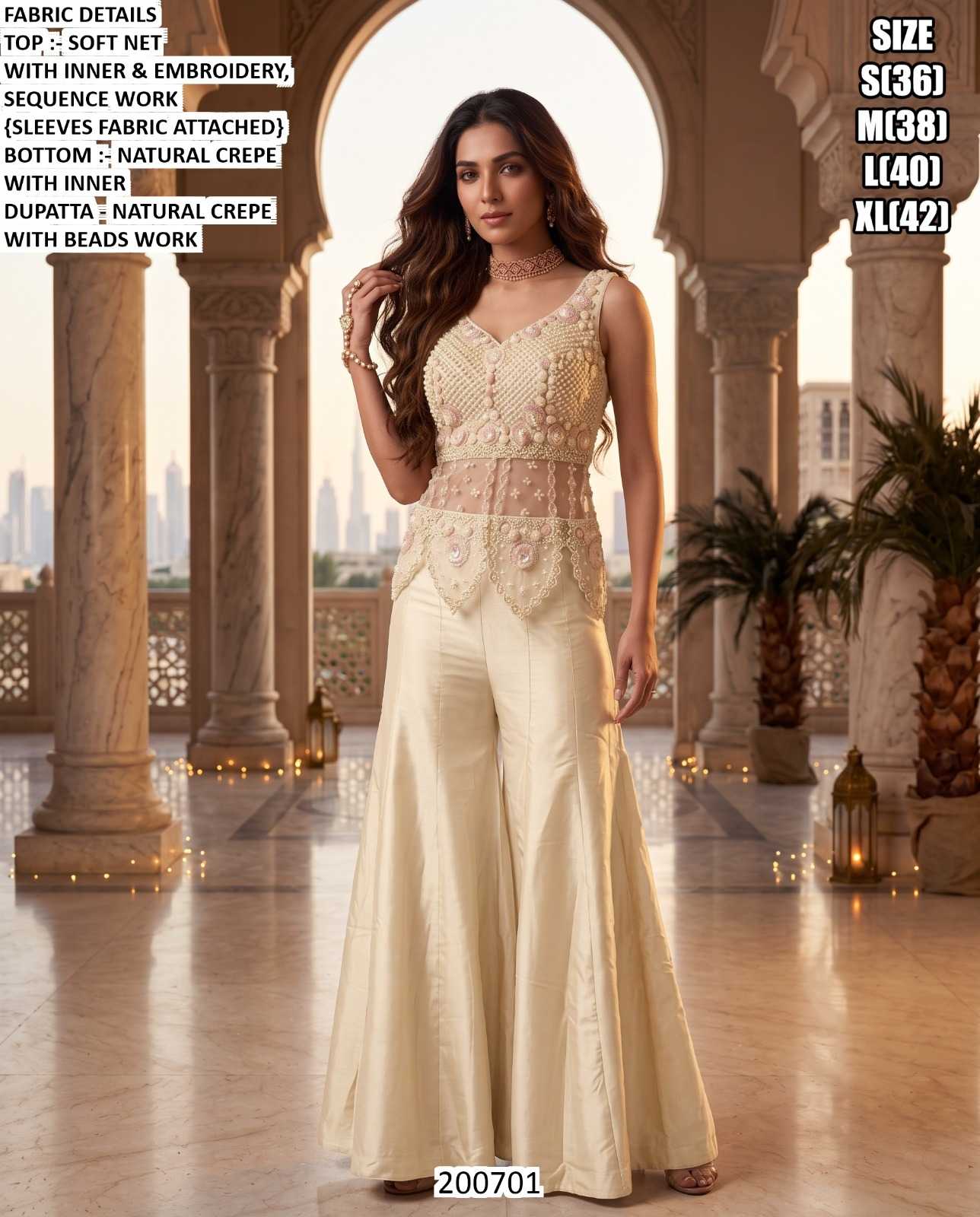 Soft Net Party Wear Suit