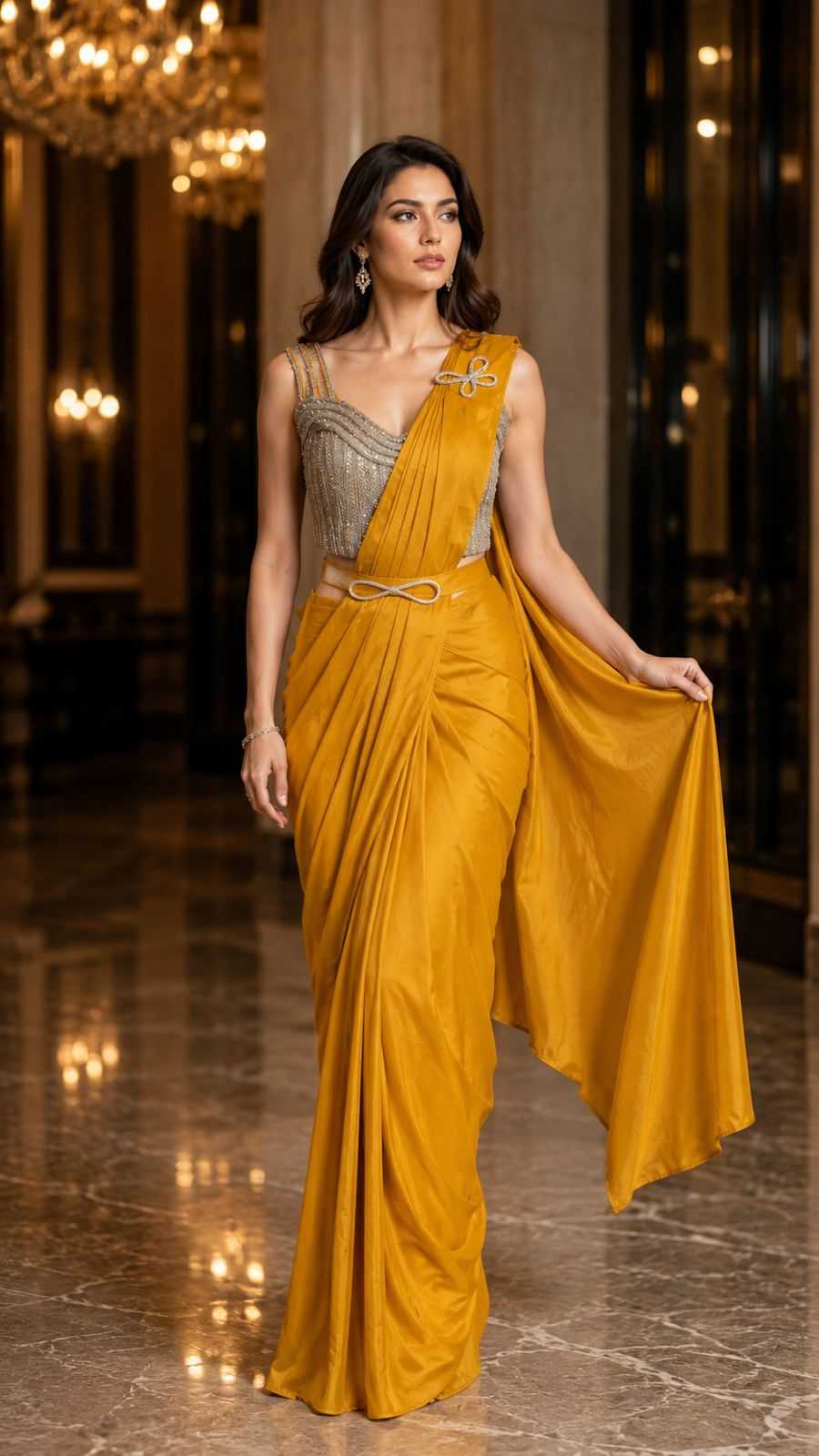 Chinon Ready To Wear Saree