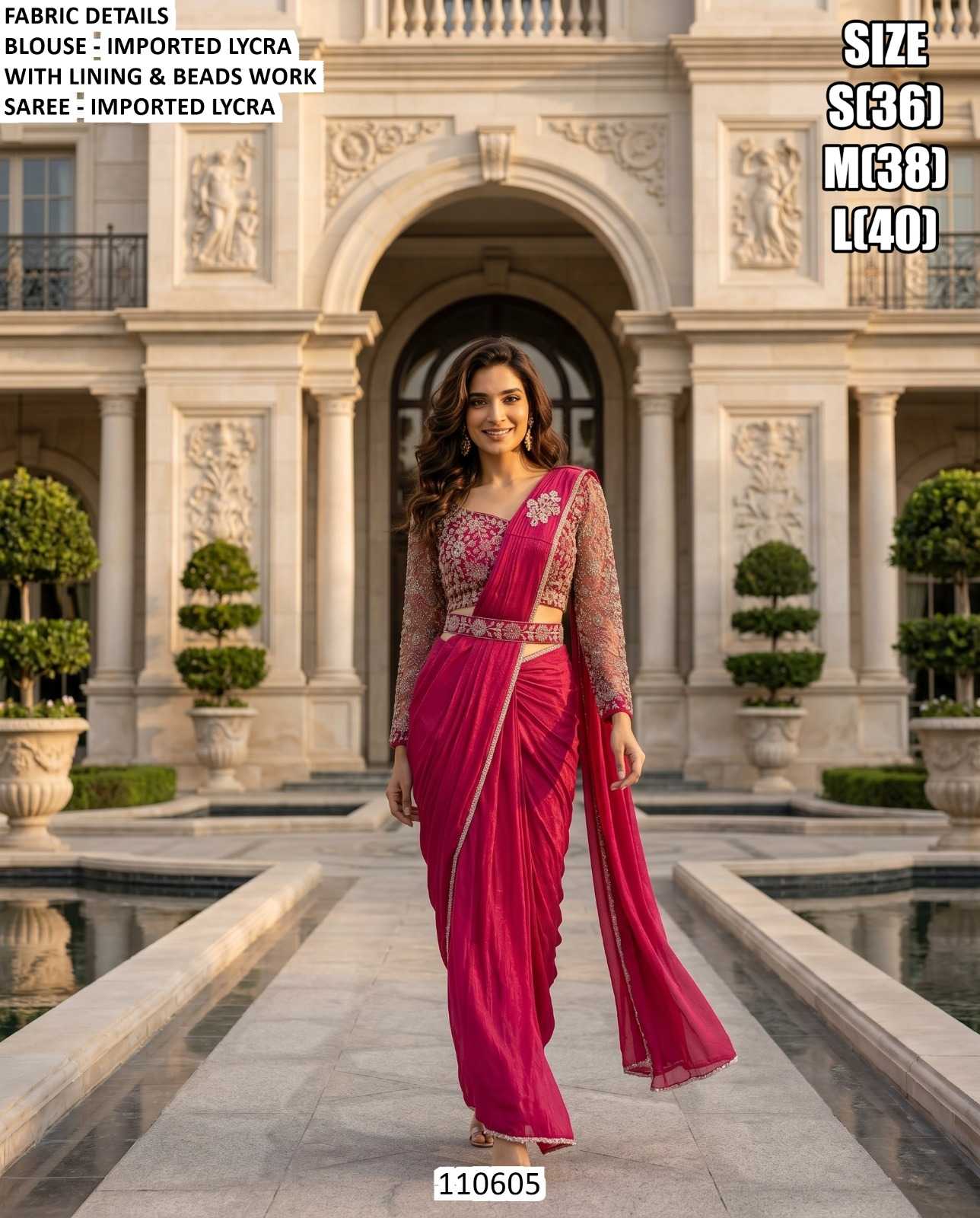 Lycra Ready To Wear Saree