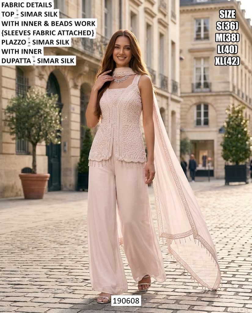 Shimmer Silk Indo Western Dress