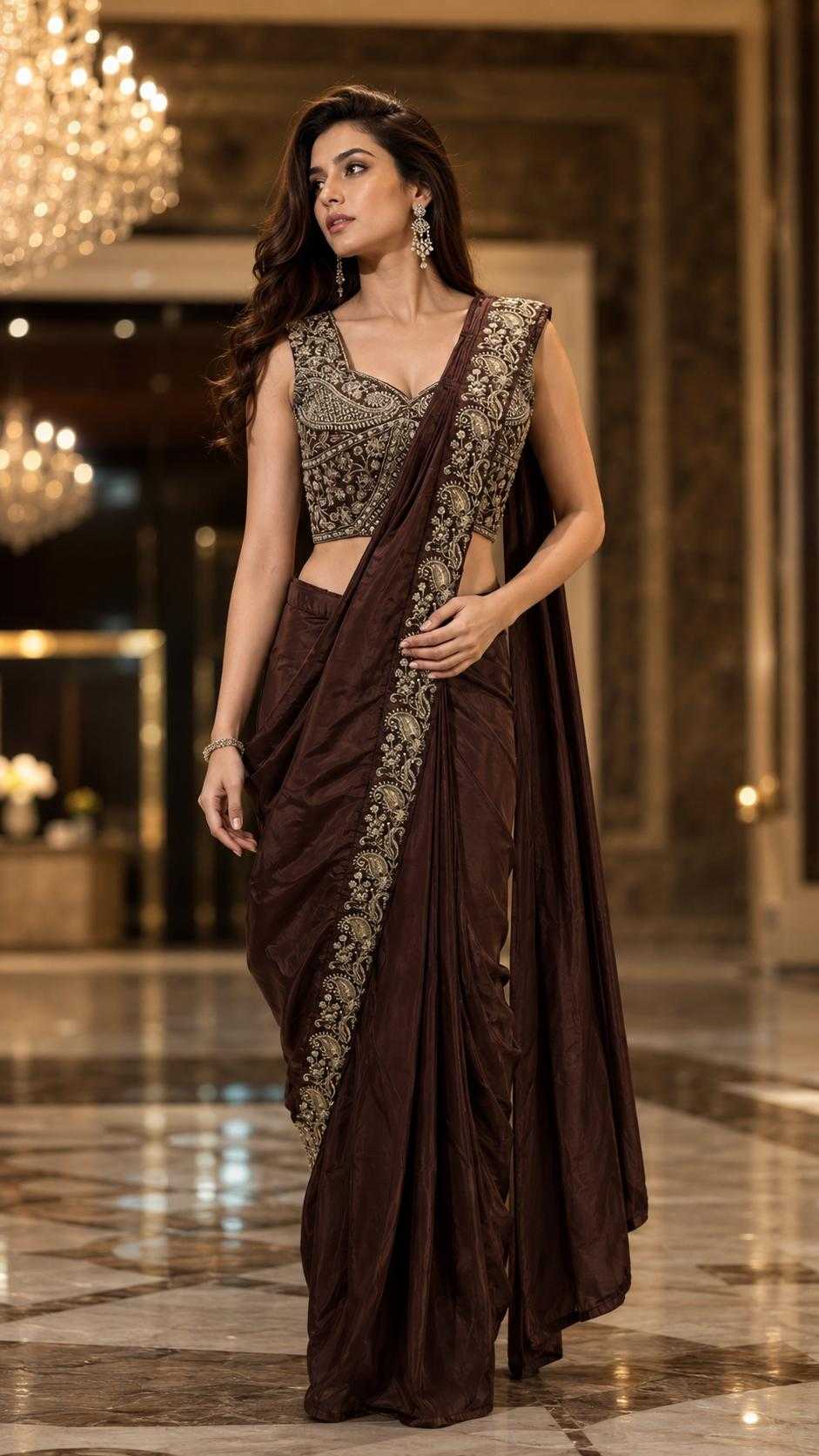Chinon Party Wear Saree