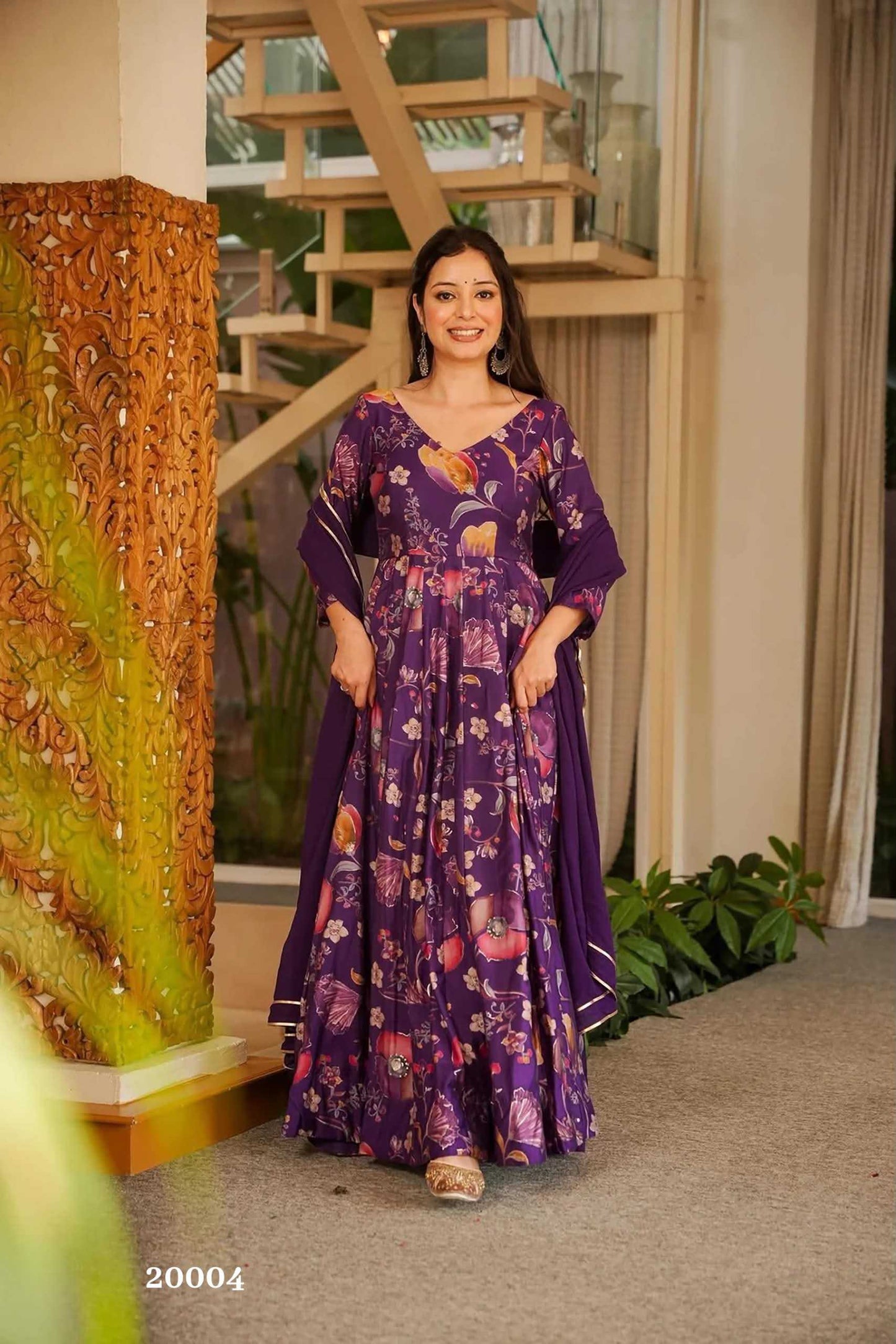 Rayon Printed Gown