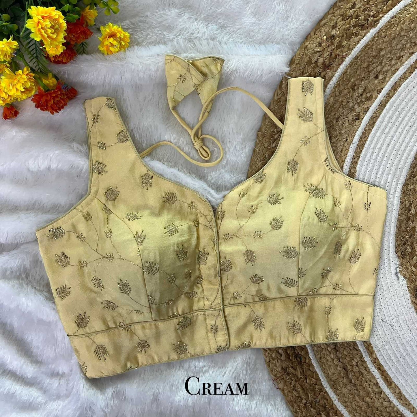 Fancy Sequence Embroidery Blouse