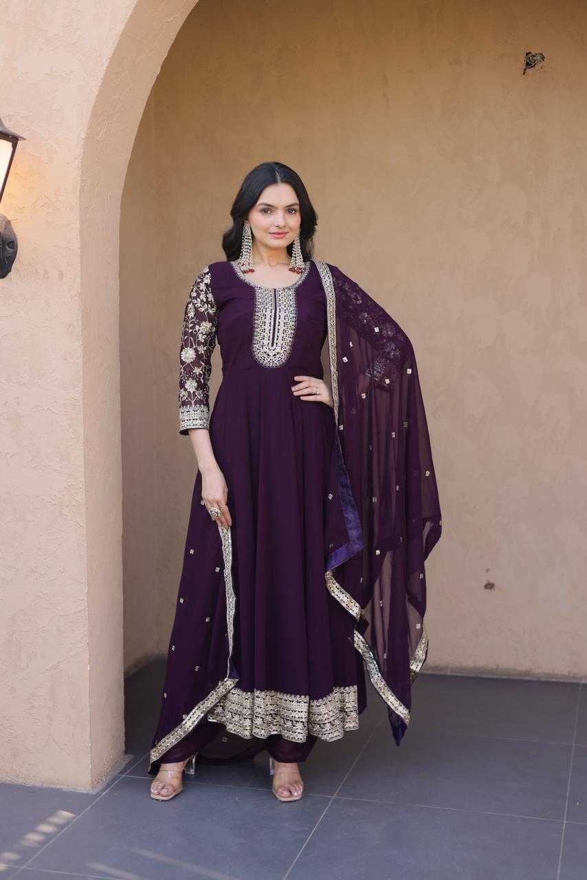 Faux Blooming Embroidery Gown