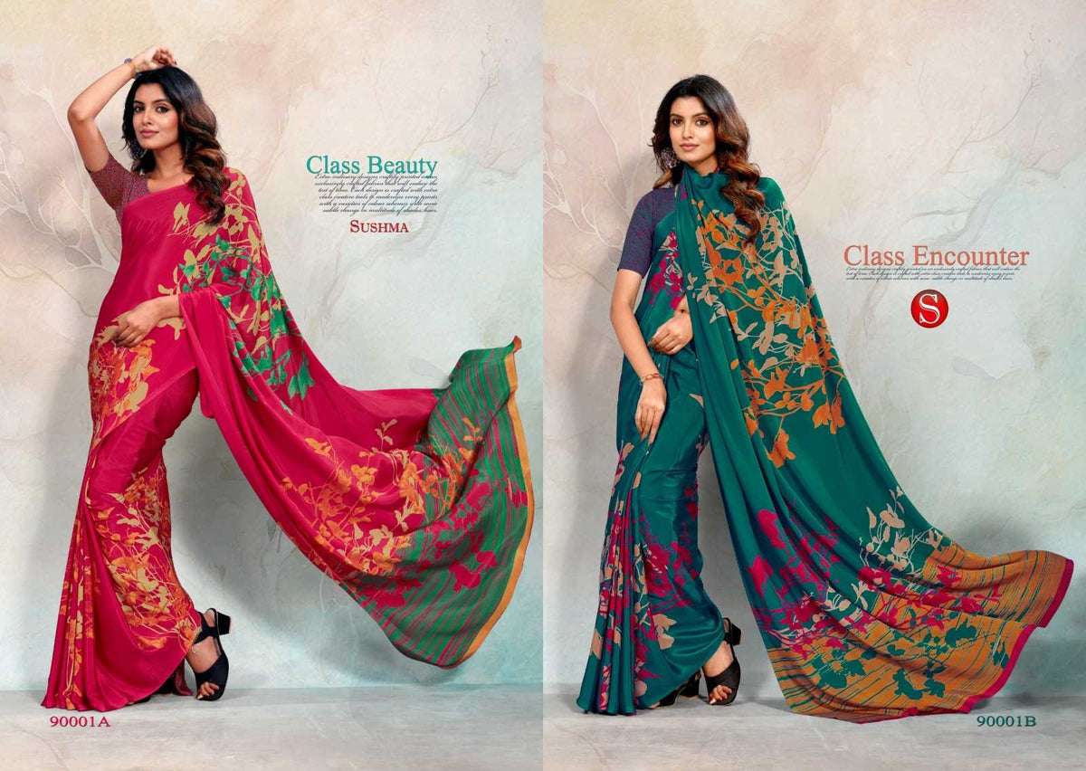 Crepe Party Wear Saree