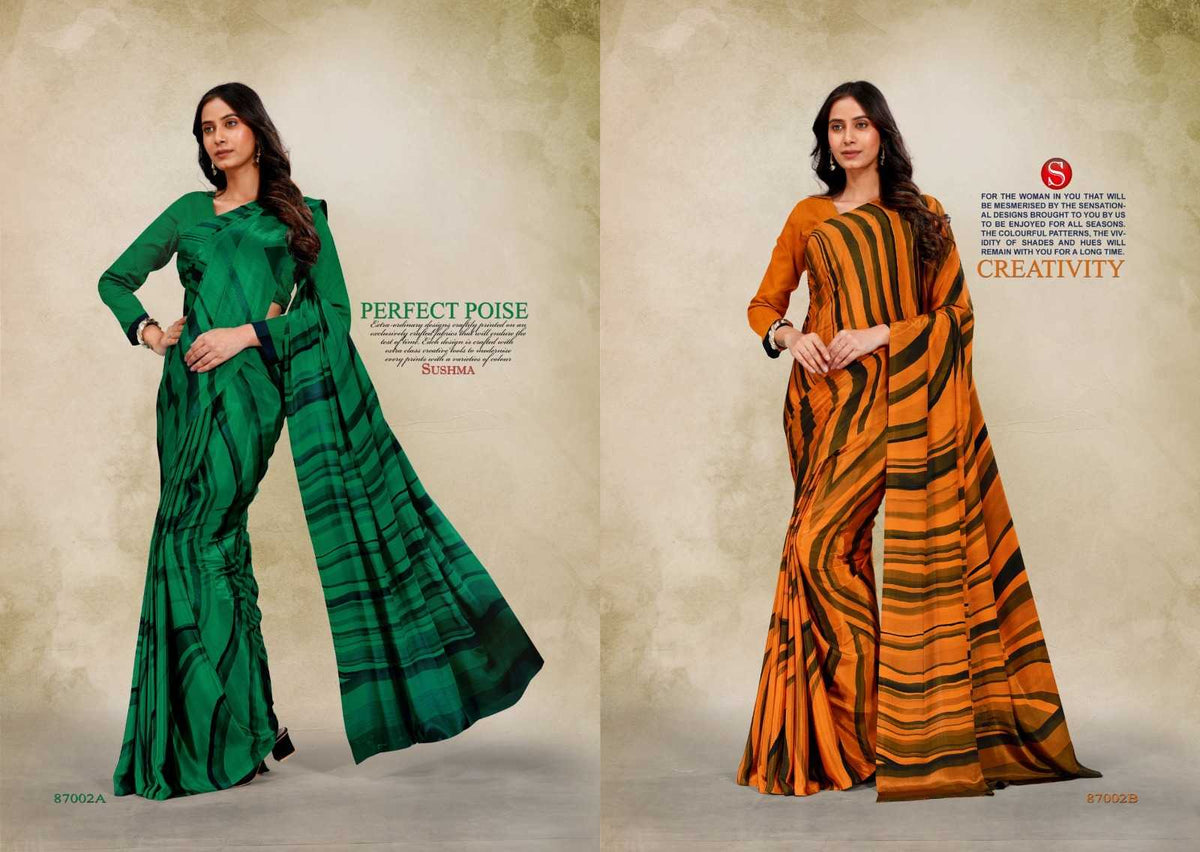 Crepe Party Wear Saree