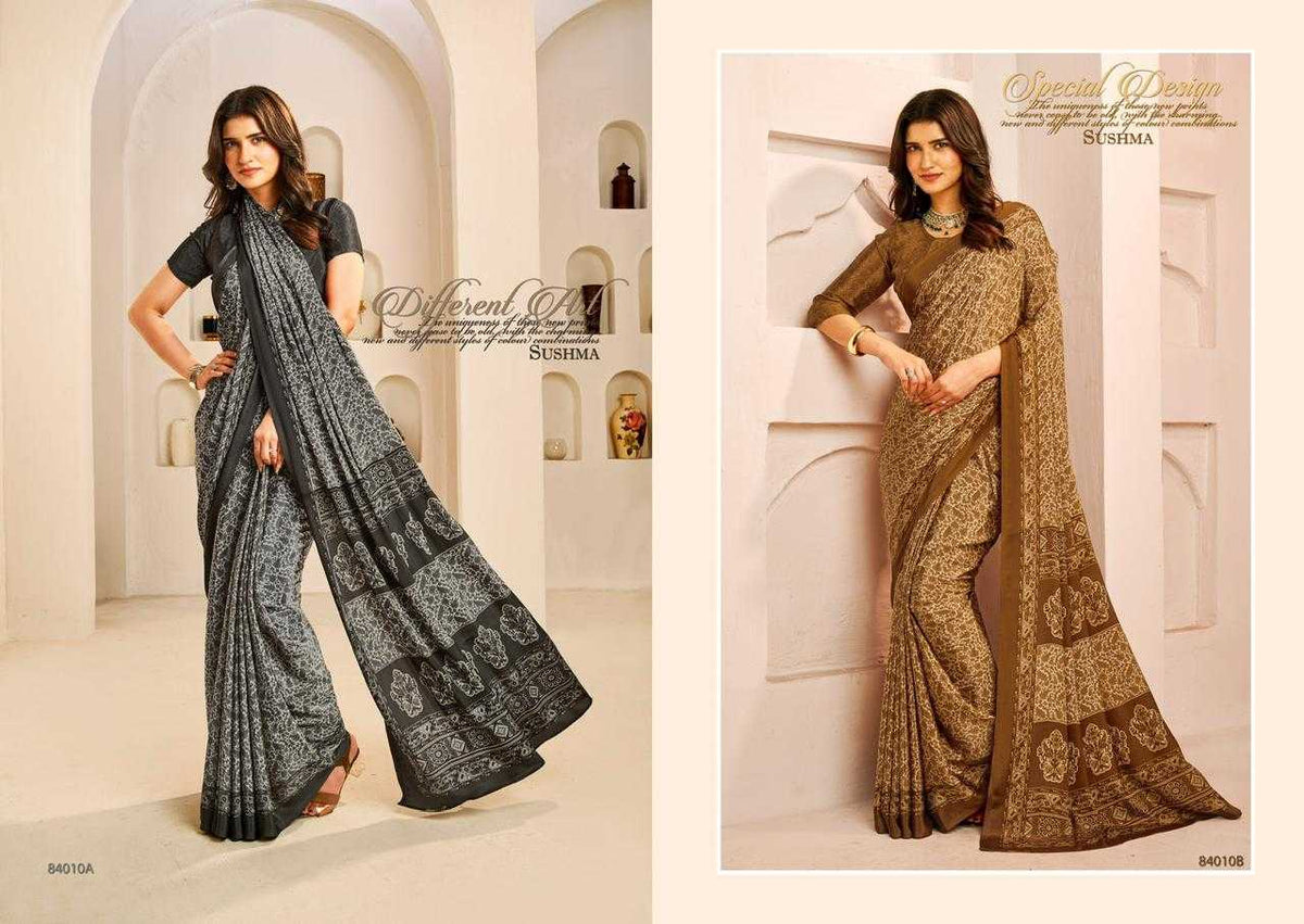 Crepe Party Wear Saree