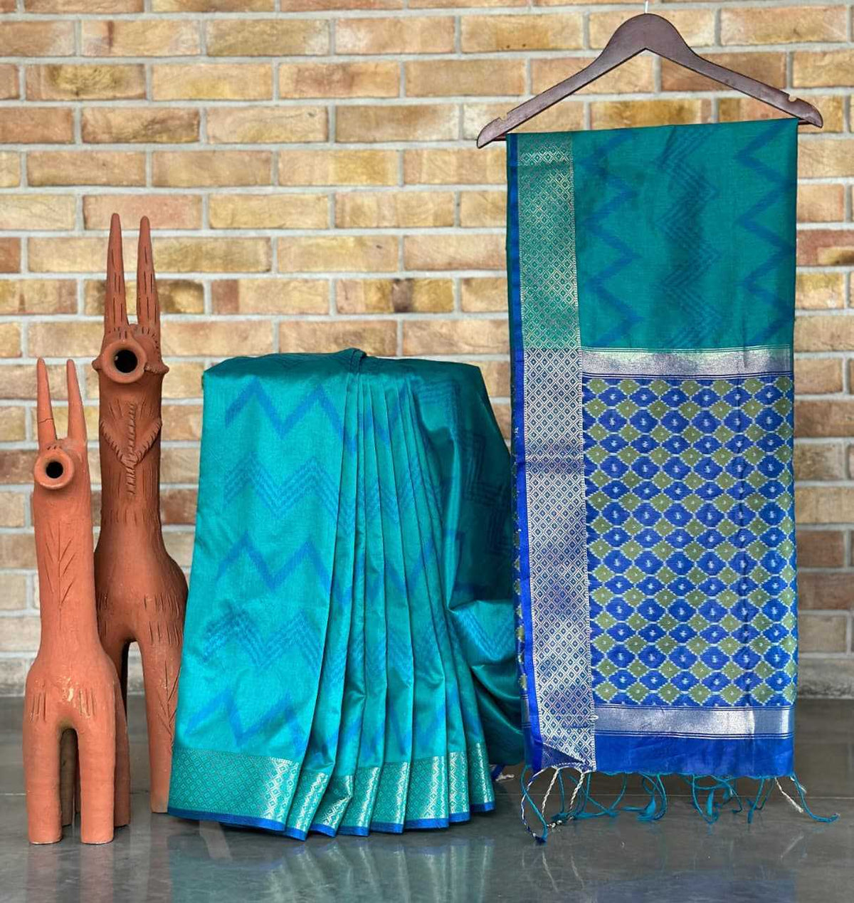 Tussar Silk Leheriya Saree
