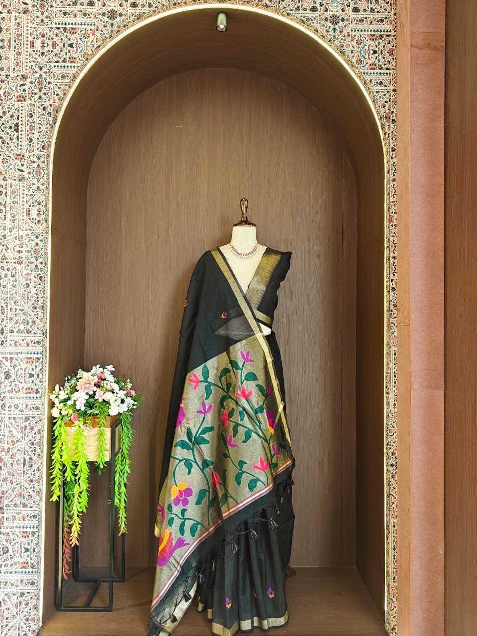 Linen Pure Silk Soft Saree