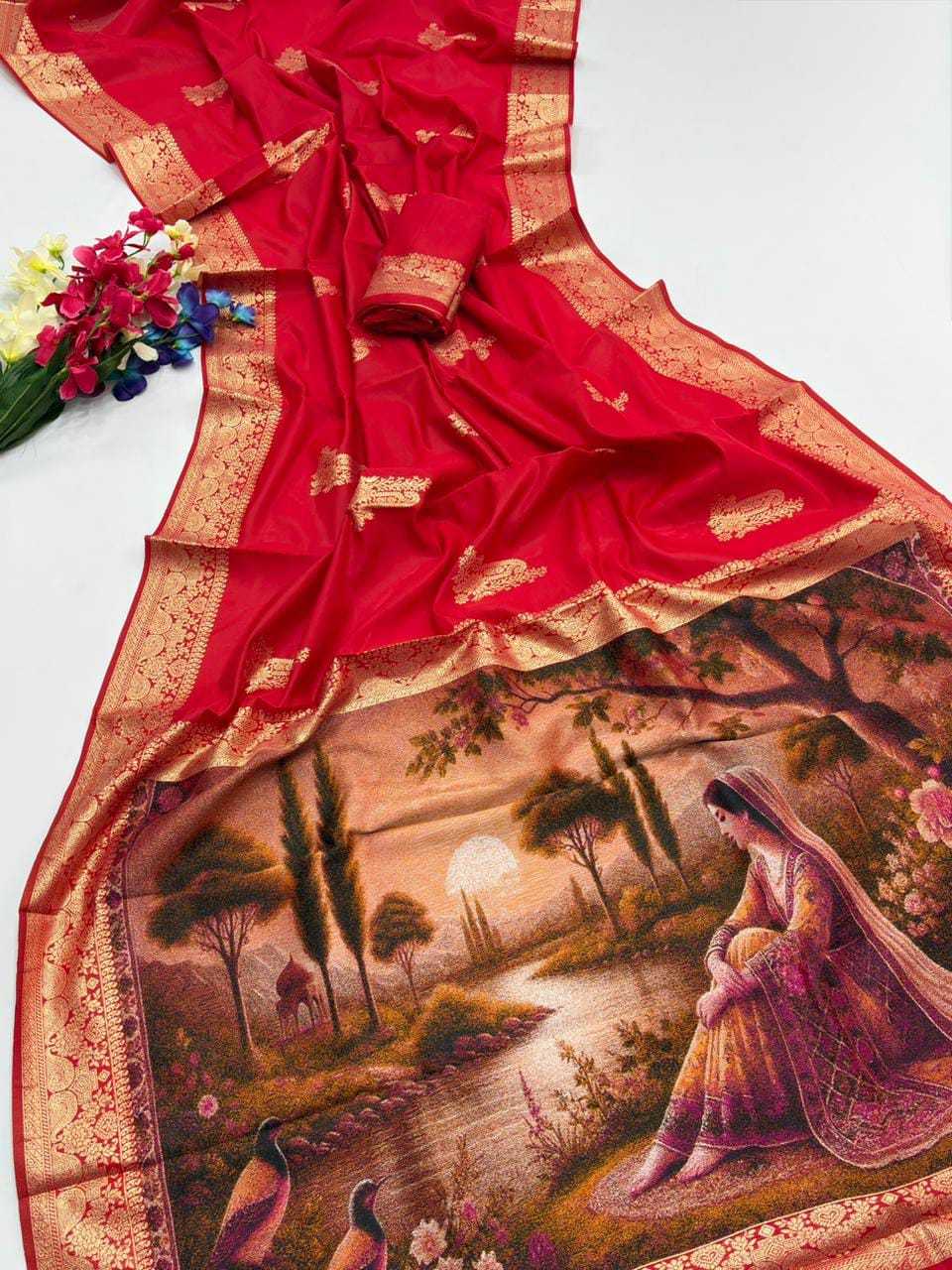 Nary Banarasi Soft Silk Designer Saree