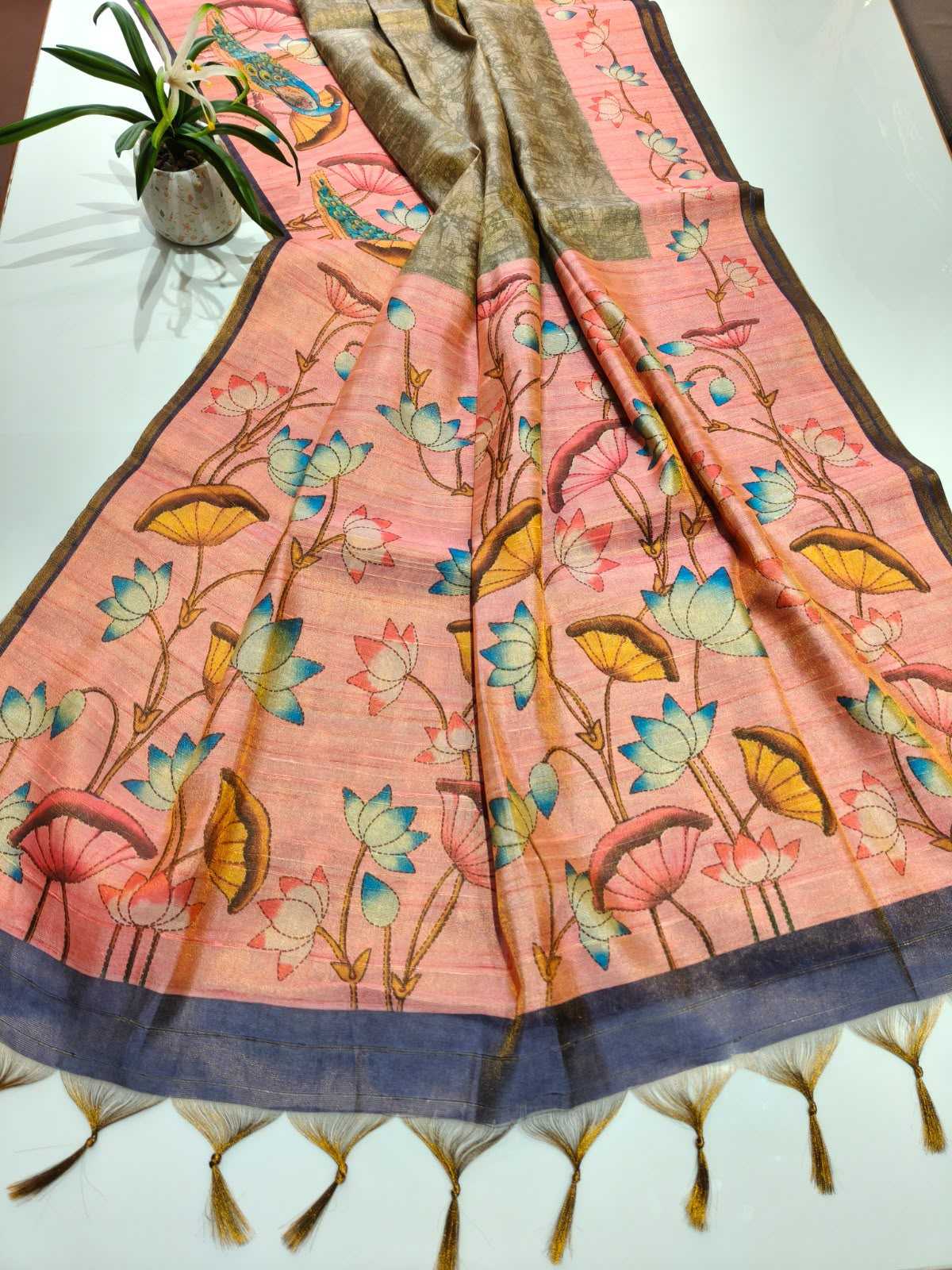 Tissue Tussar Silk Saree