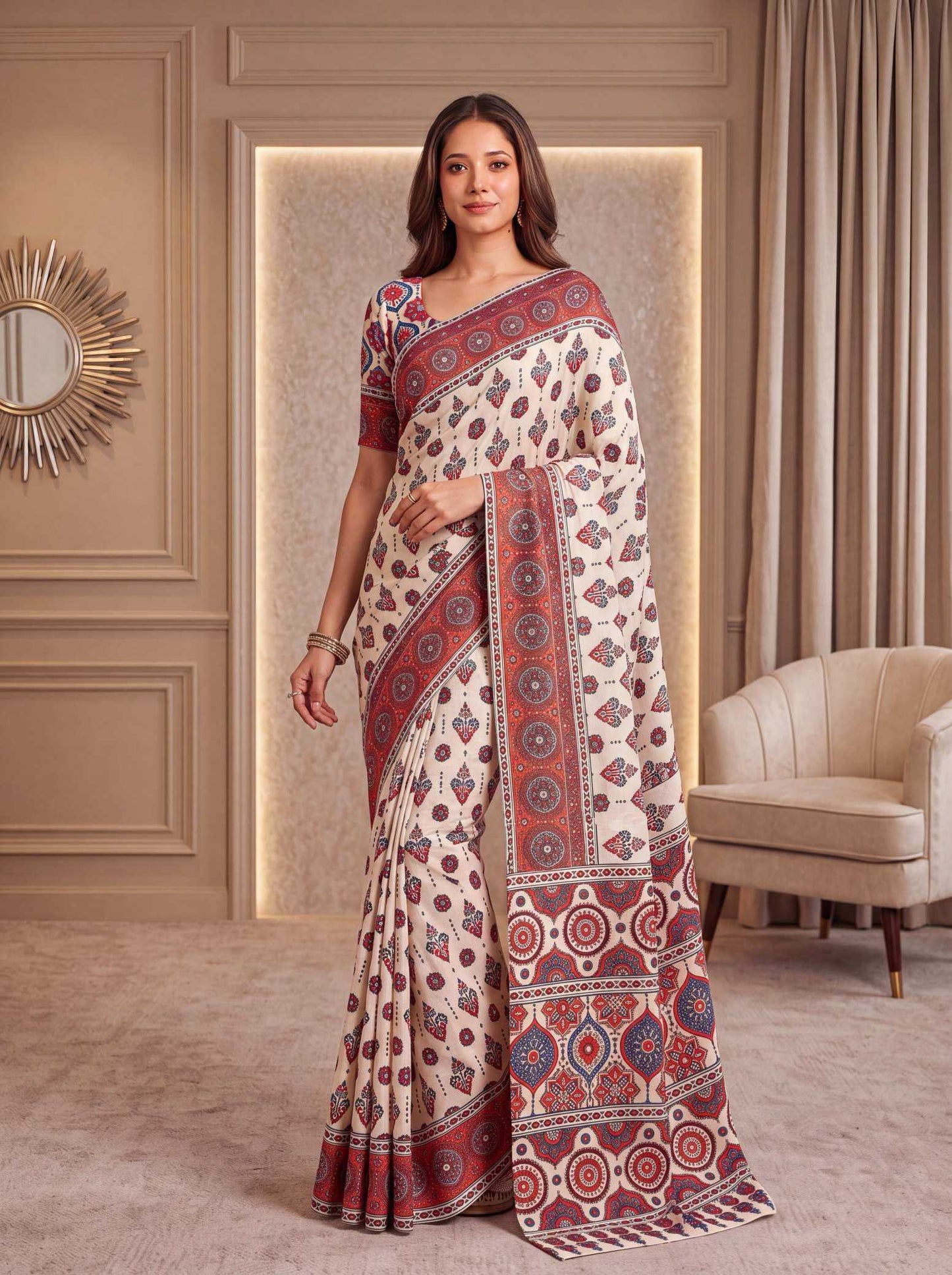 Crepe Silk Printed Saree