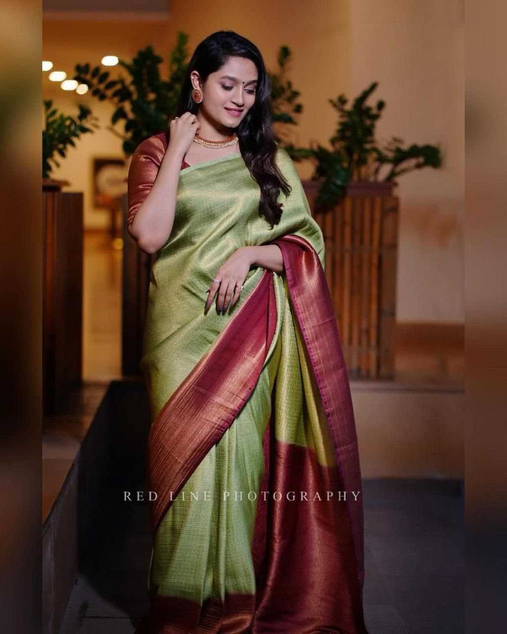Lichi Silk Party Wear Saree