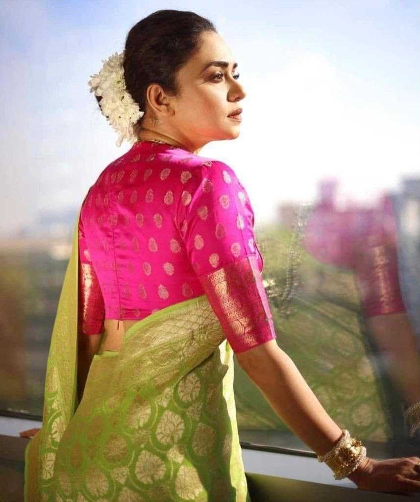 Lichi Silk Embroidered Saree