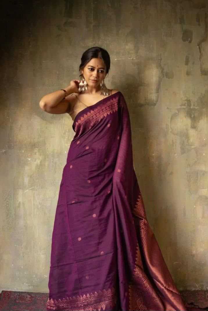 Lichi Silk Soft Saree in Black