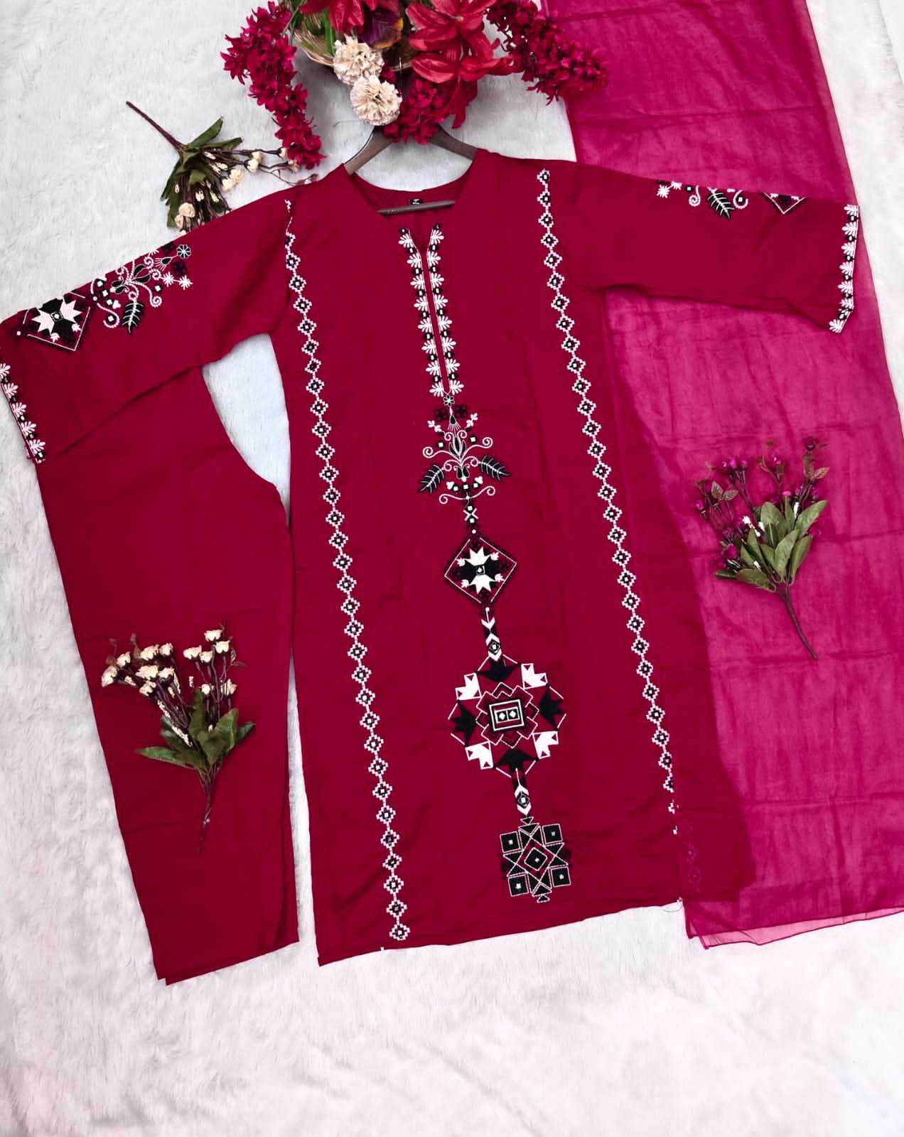 Chanderi Silk Embroidered Kurti