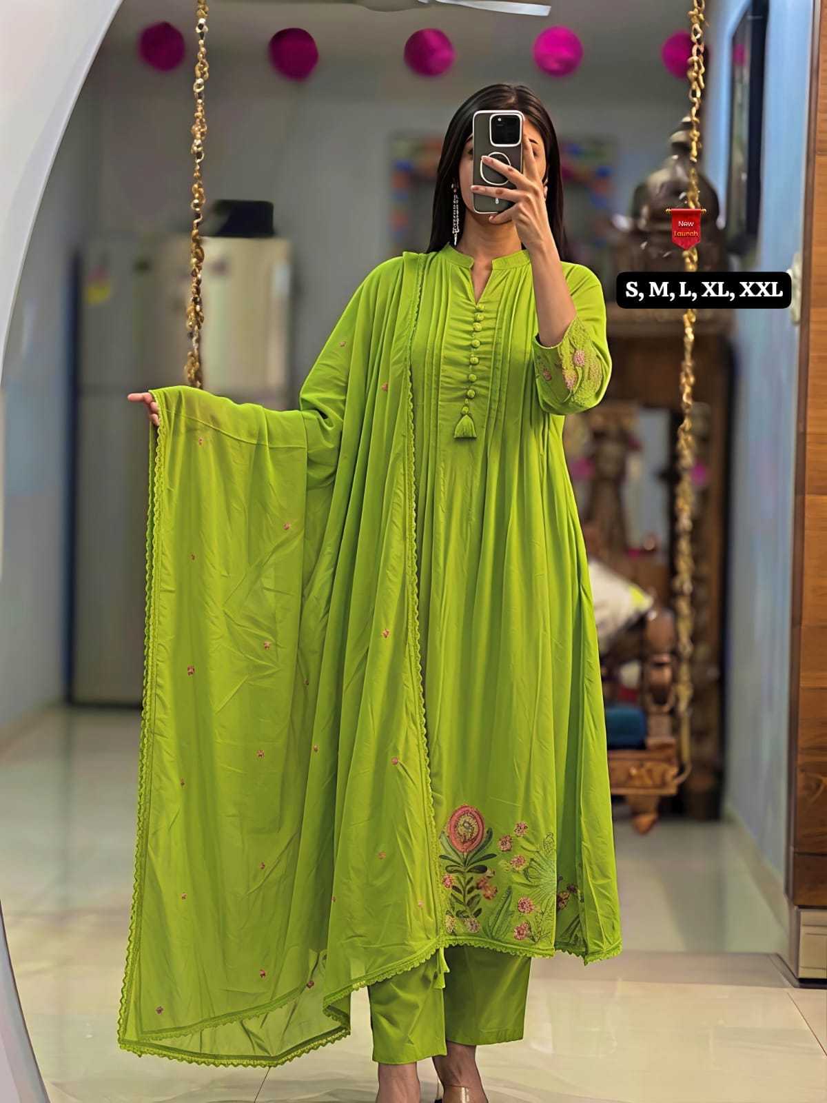 Chanderi Silk Embroidery Suit
