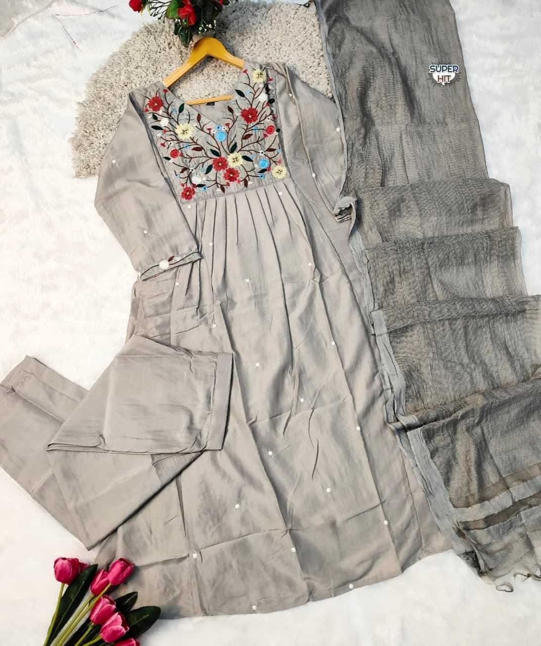 Viscose Embroidery Suit 3001
