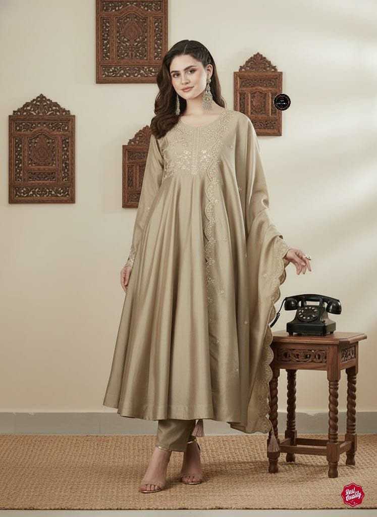 Vichitra Silk Anarkali Kurti