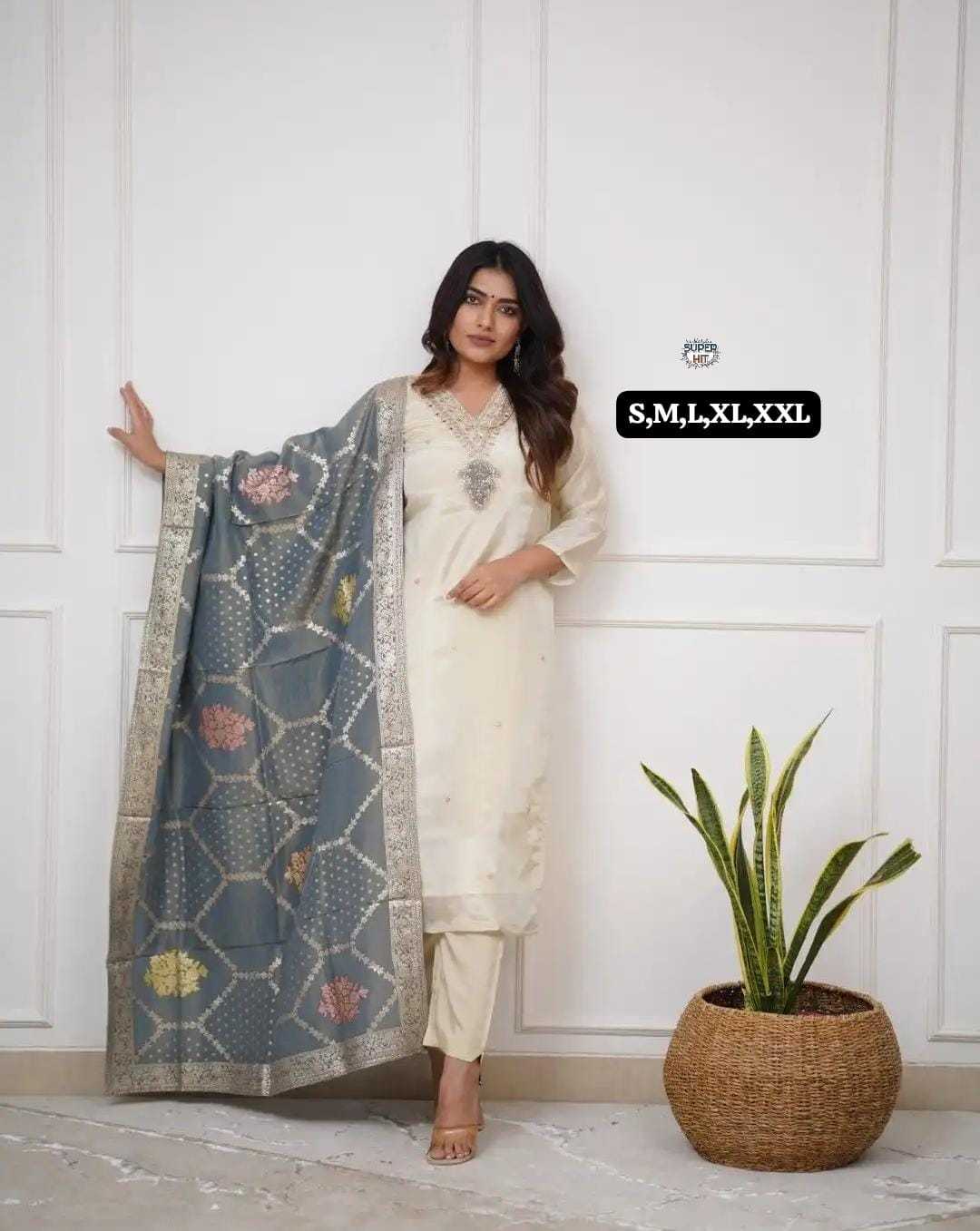Viscose Chanderi Party Wear Kurti