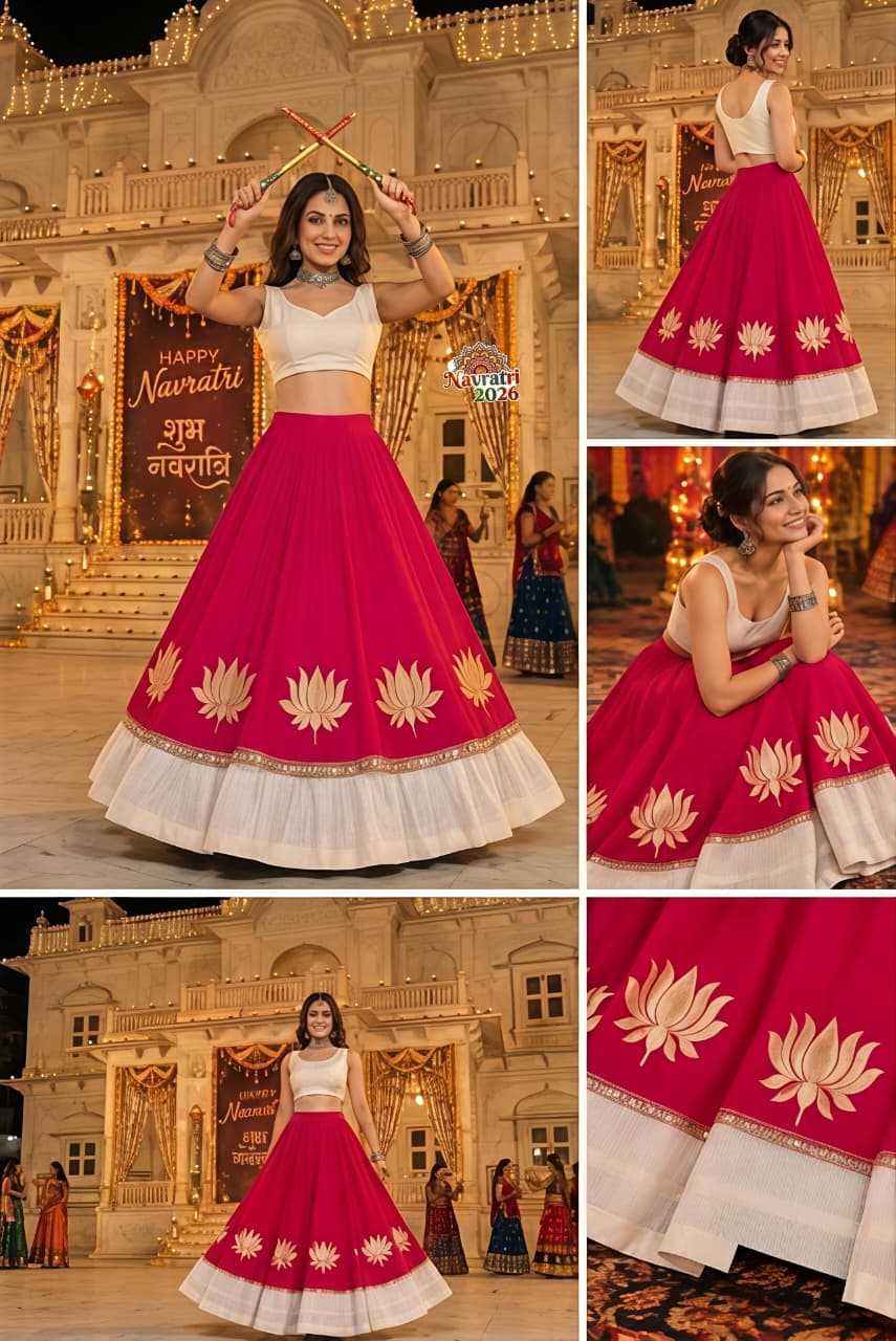 Juhi Premium Roman Silk Designer Lehenga