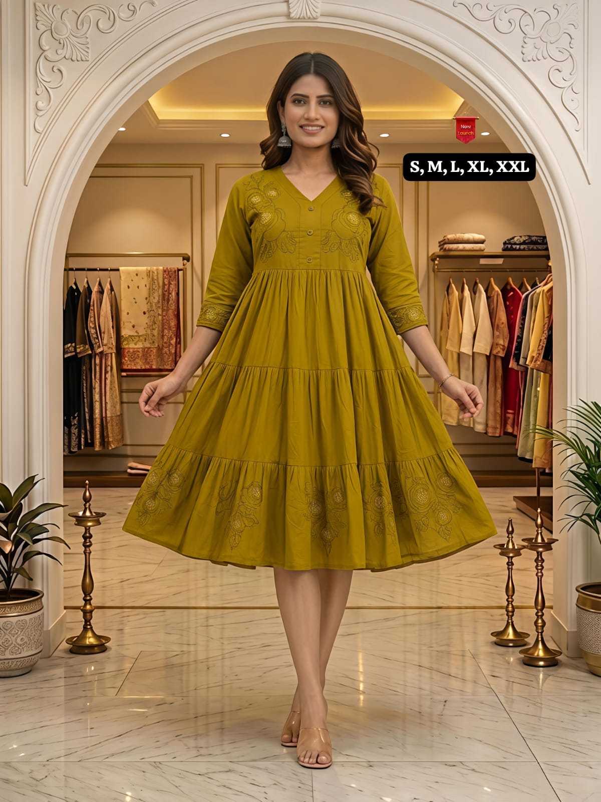 Tejaswini Cotton Embroidery Gown