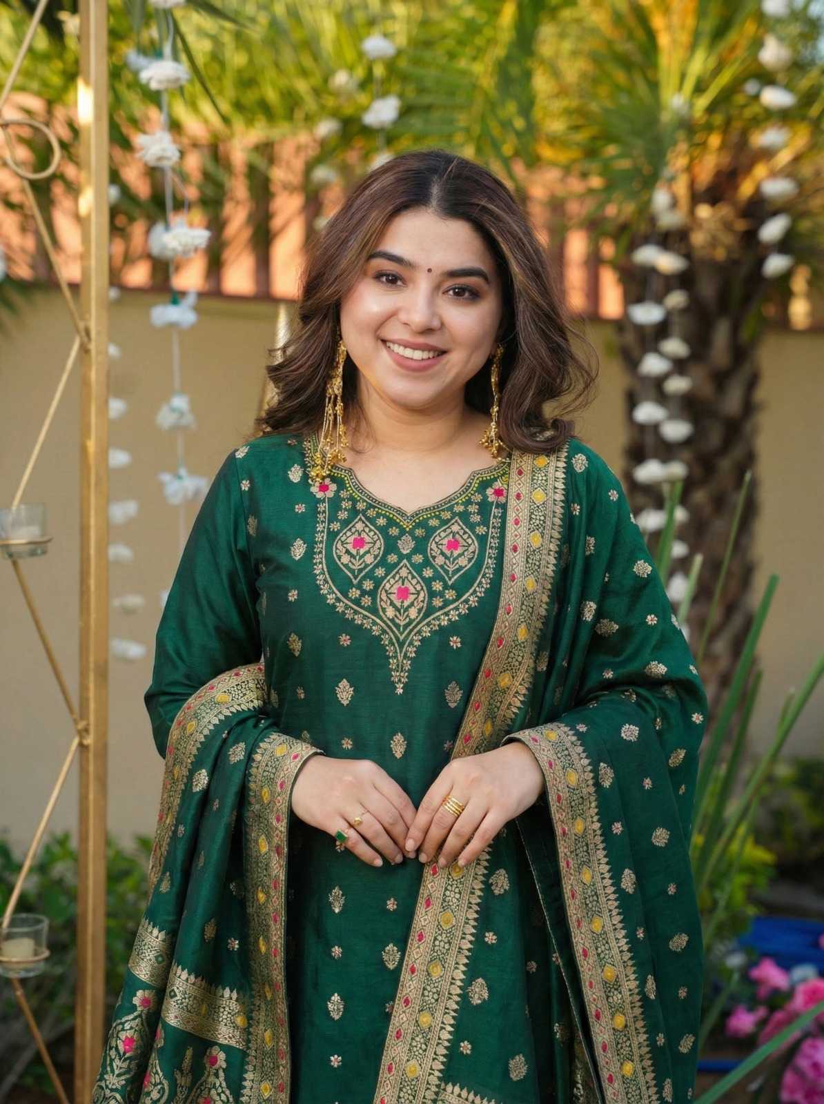 Art Silk Ladies Salwar Suit