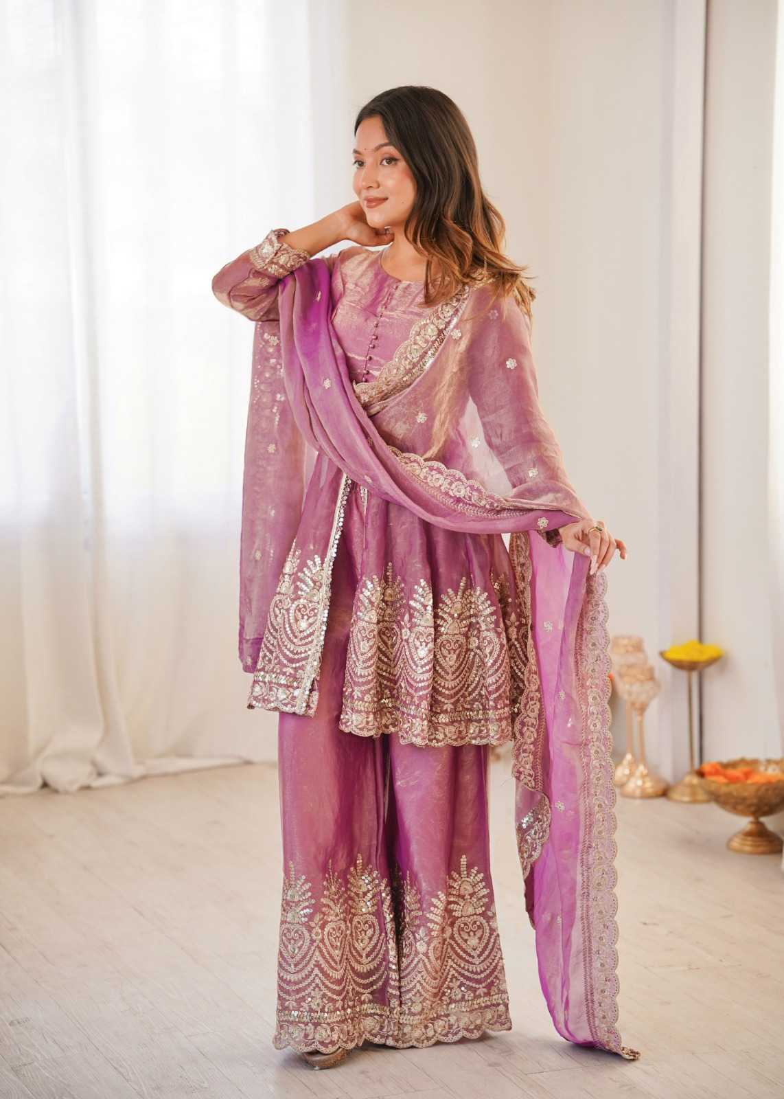 Silk Embroidery Suit