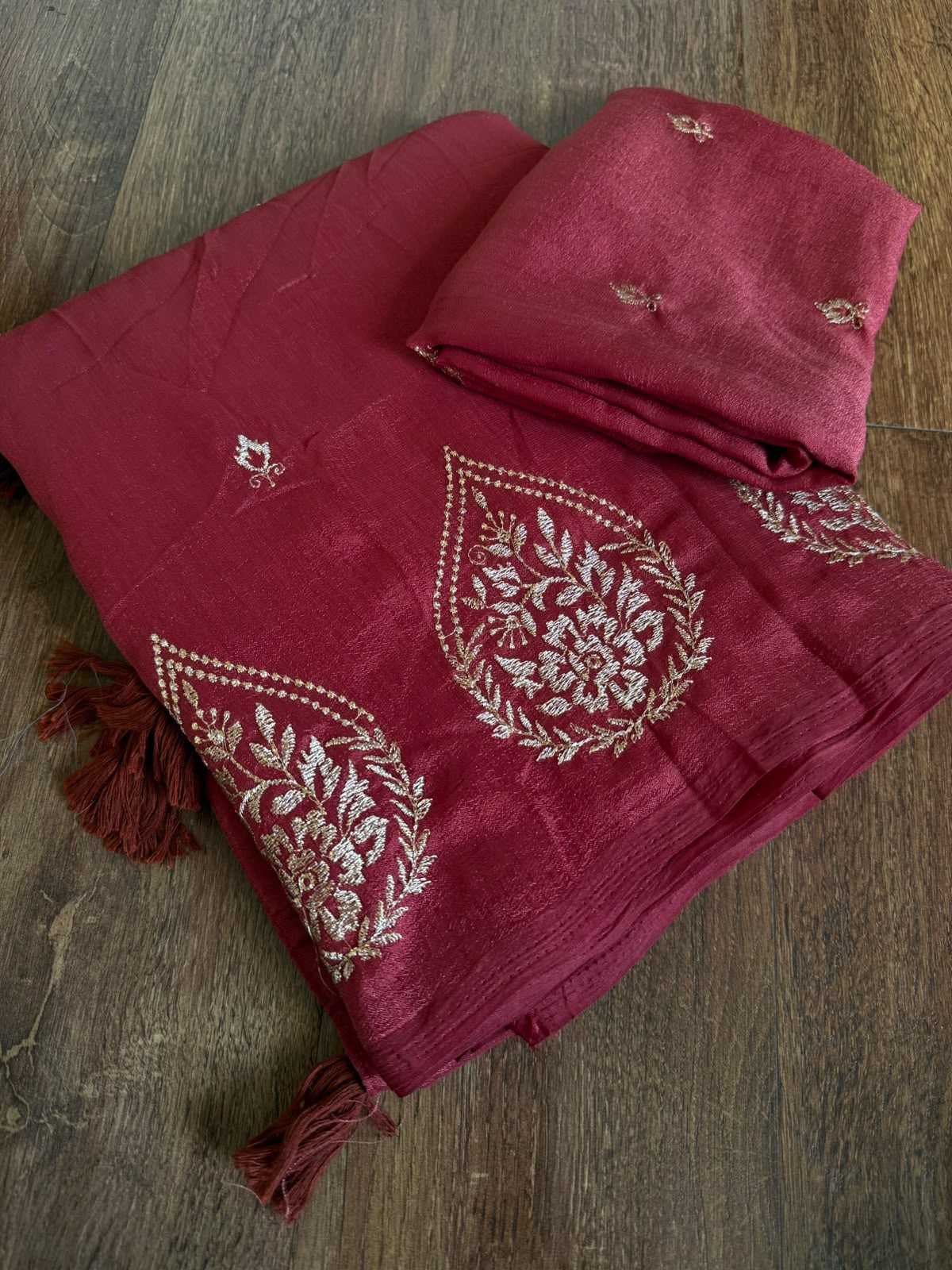 Devina Viscose Designer Saree in Purple