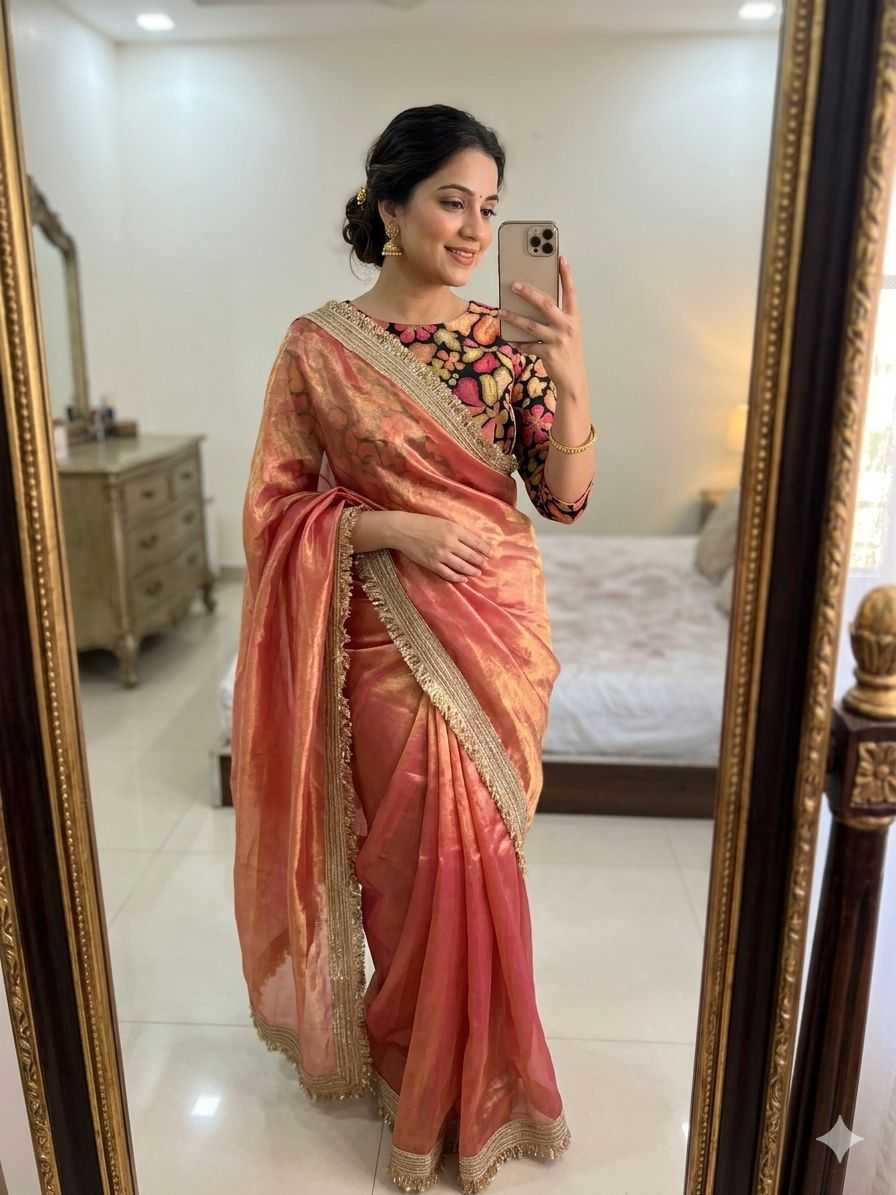 Satin Designer Saree