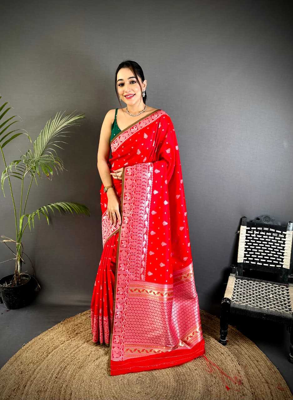 Banarasi Soft Silk Zari Border Saree