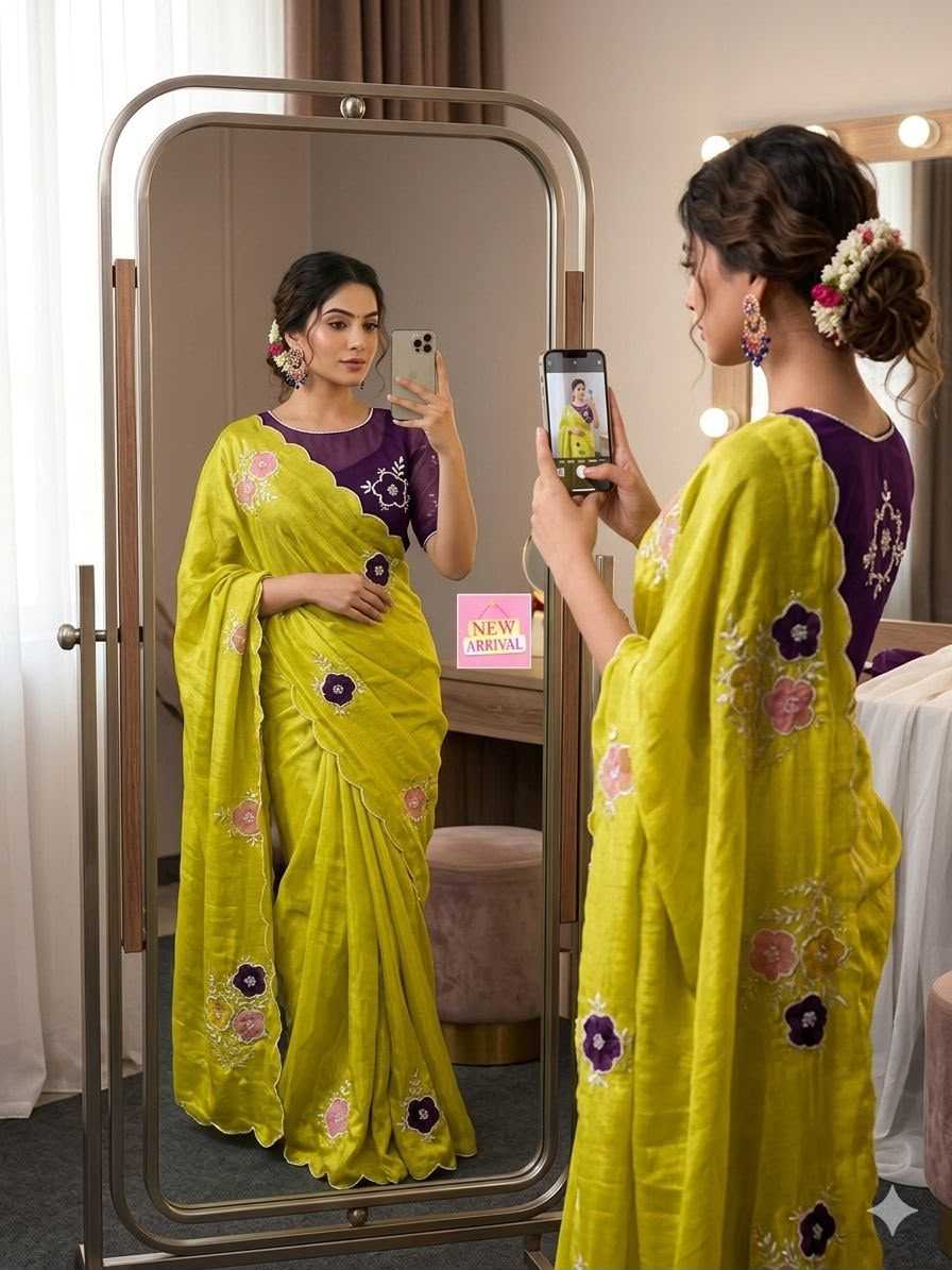 Aasmi Chinon Silk Soft Saree