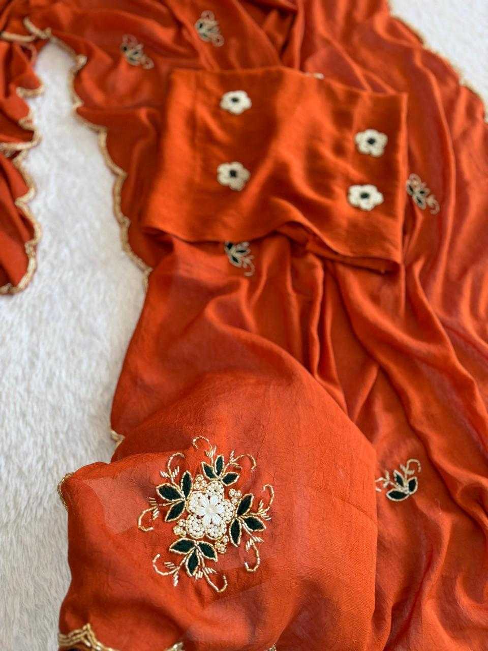 Advaita Soft Gold Crush Designer Saree