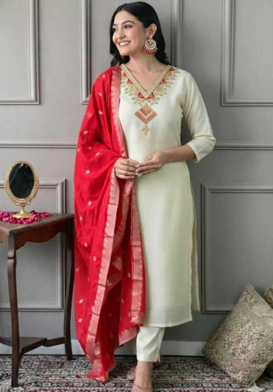 Cotton Designer Kurti in White
