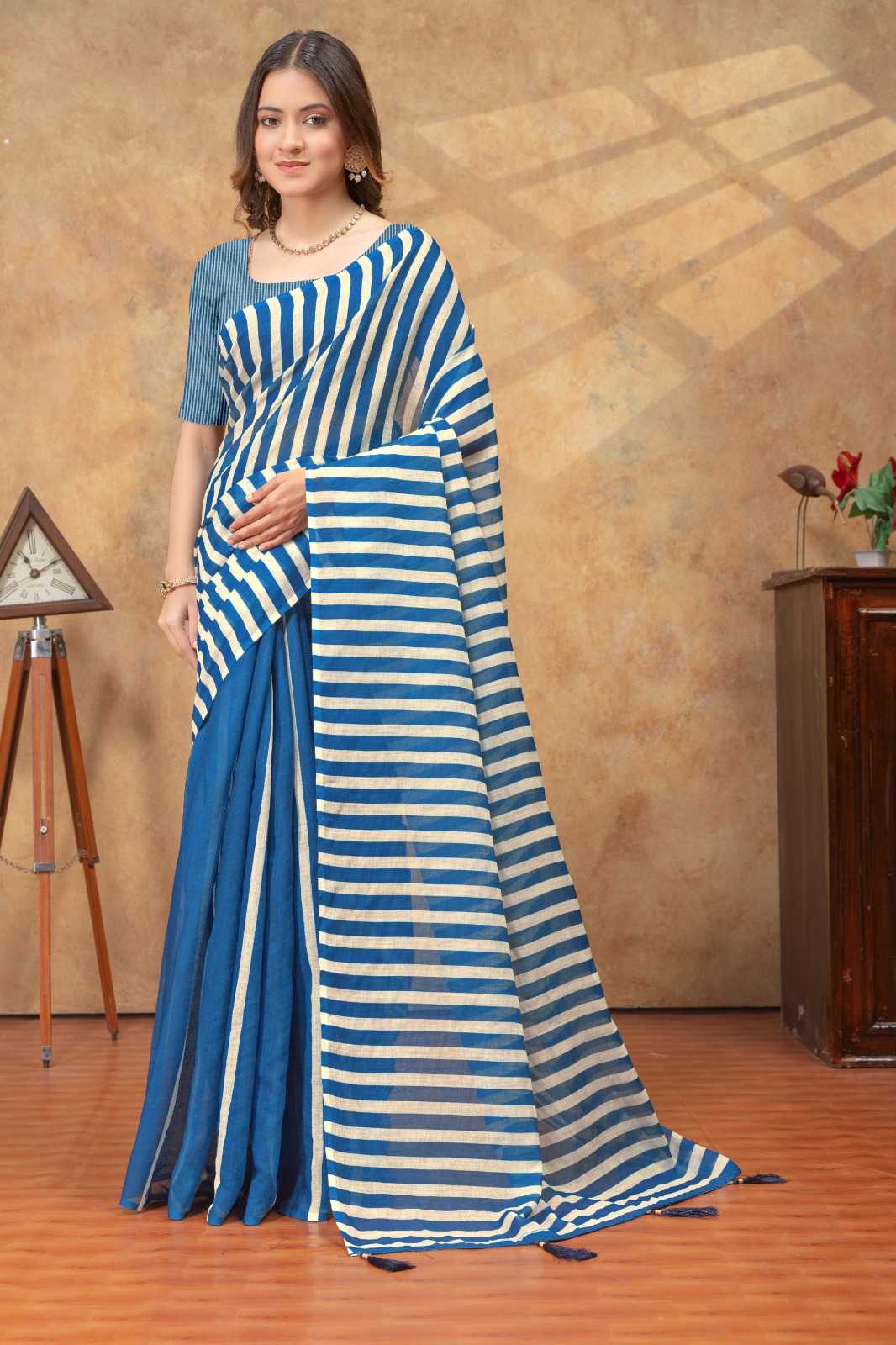 Linen Printed Saree
